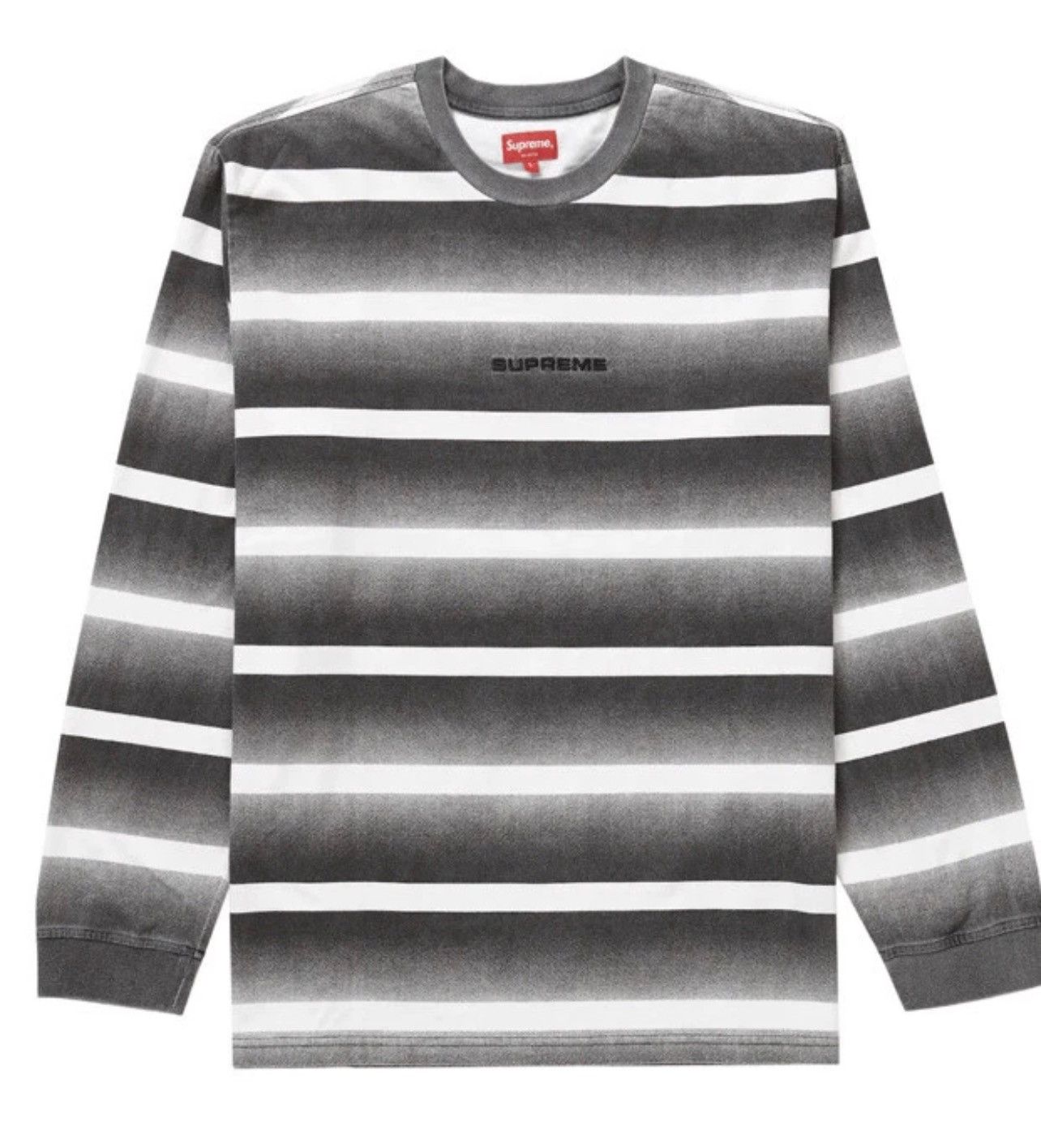 Supreme Supreme Fade Stripe Long Sleeve – Black – Men’s Large New Size US L / EU 52-54 / 3 - 1 Thumbnail