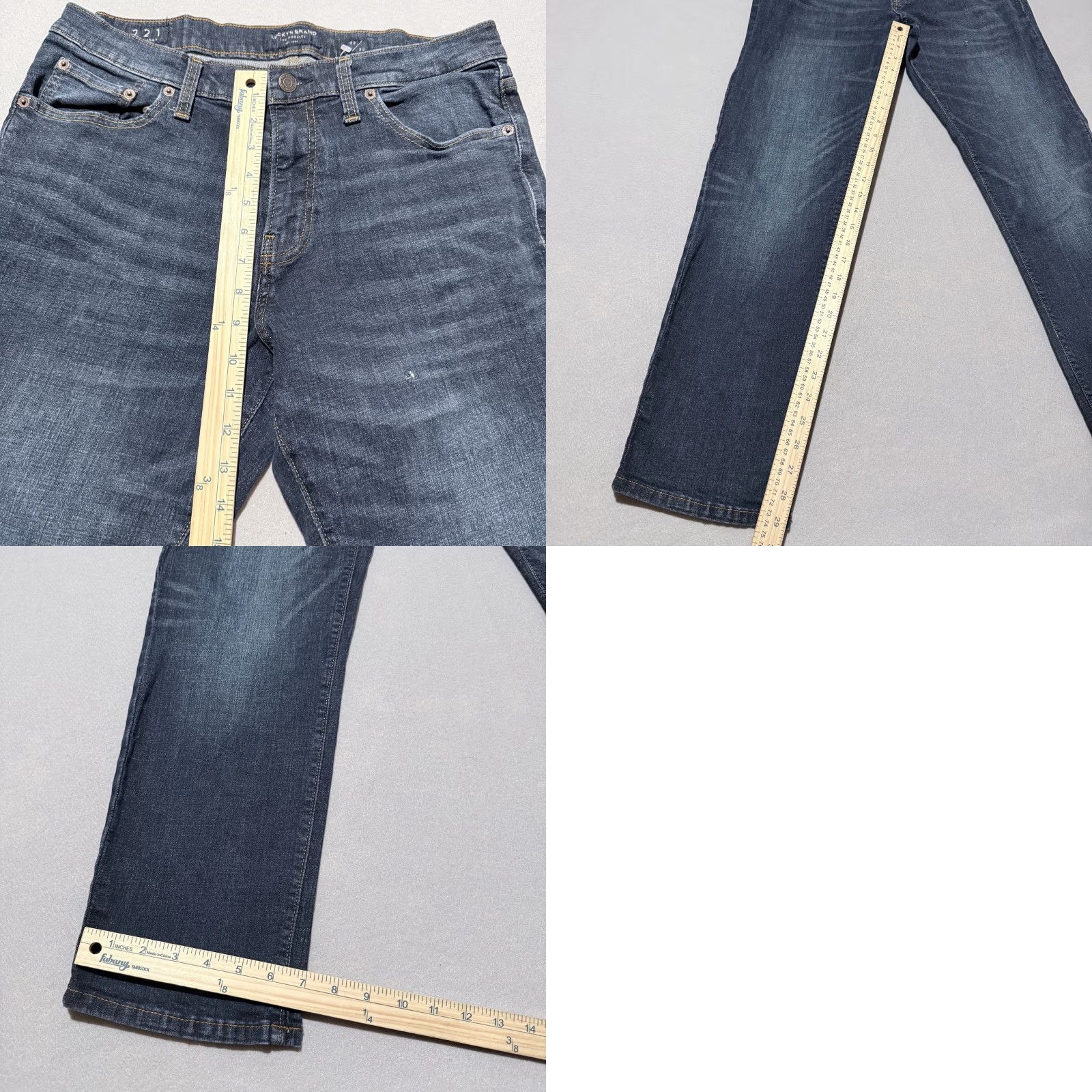 Lucky Brand Lucky Brand 221 Original Straight Denim Jeans Men Blue Dark Wash - 33x32 Size US 33 - 10 Thumbnail