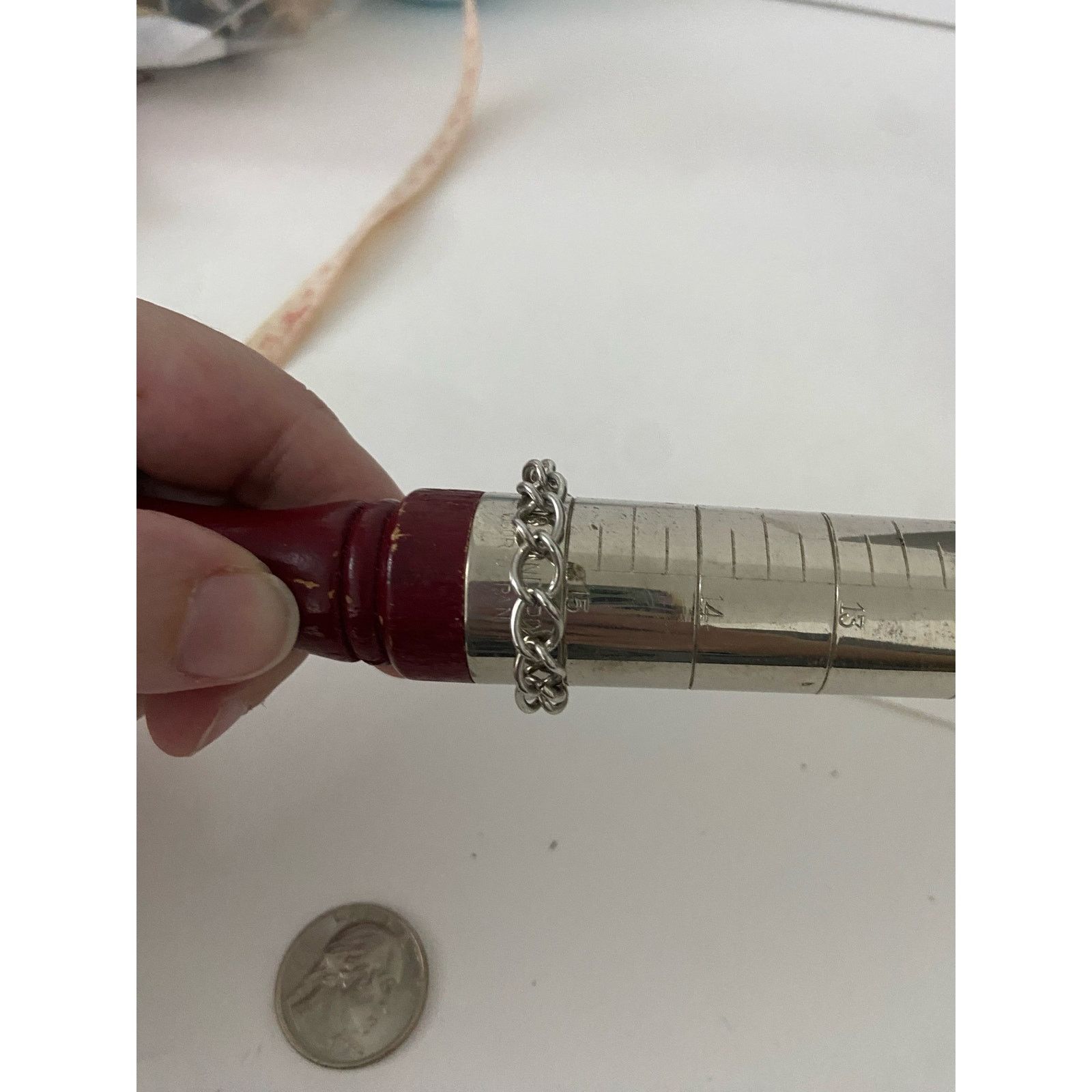 Handmade Upcycled chain ring size 15 Size ONE SIZE - 4 Thumbnail