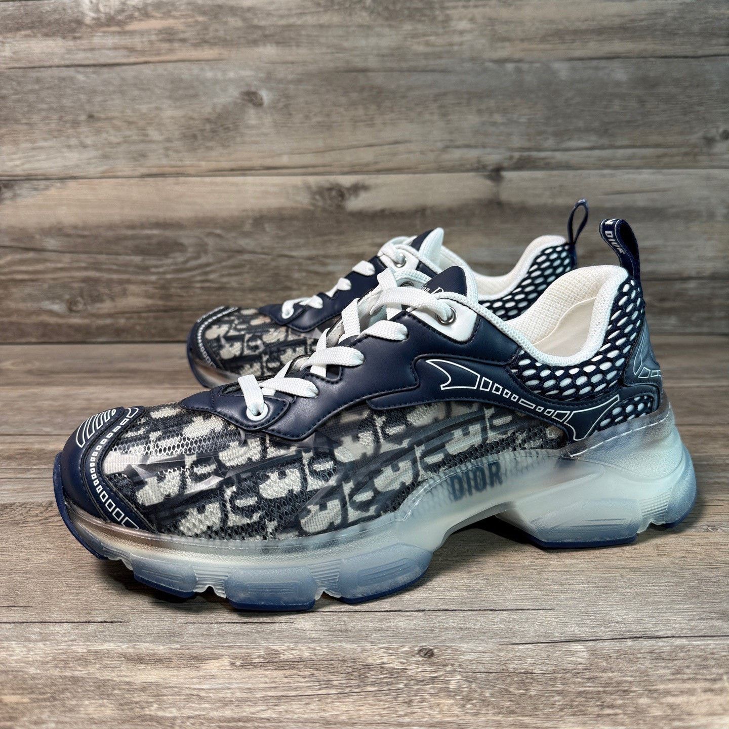 Dior Dior Printed Blue Lowtop Sneakers 40 Men Size US 7.5 / EU 40-41 - 1 Thumbnail