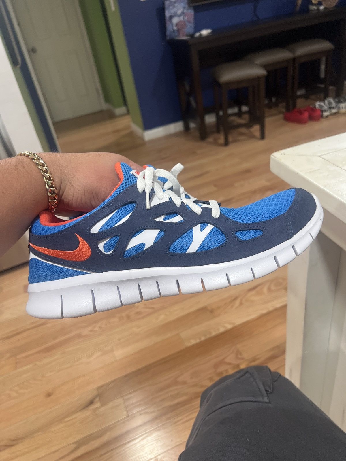 Nike Nike Free Run 2 “Light Photo Blue Orange” Size US 13 / EU 46 - 1 Thumbnail