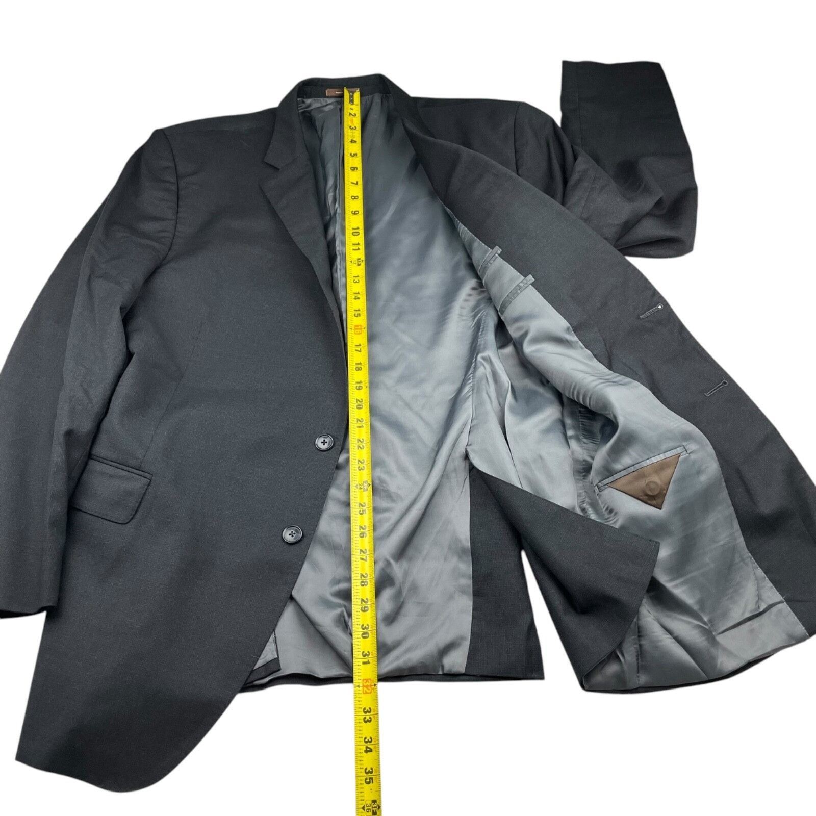 Peter Millar Peter Millar Men’s NanoLuxe 100% Wool 2-Button Suit Gray• 50 Size 50L - 12 Thumbnail