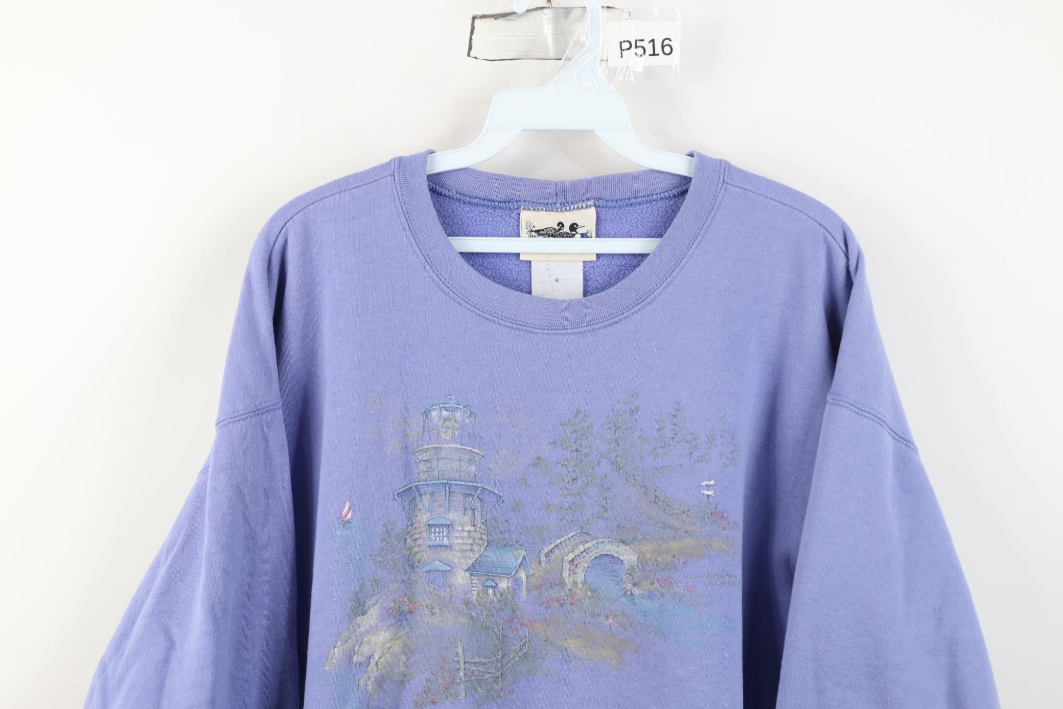 Vintage Vintage 90s Streetwear Country Beach House Flower Sweatshirt Size L / US 10 / IT 46 - 2 Thumbnail