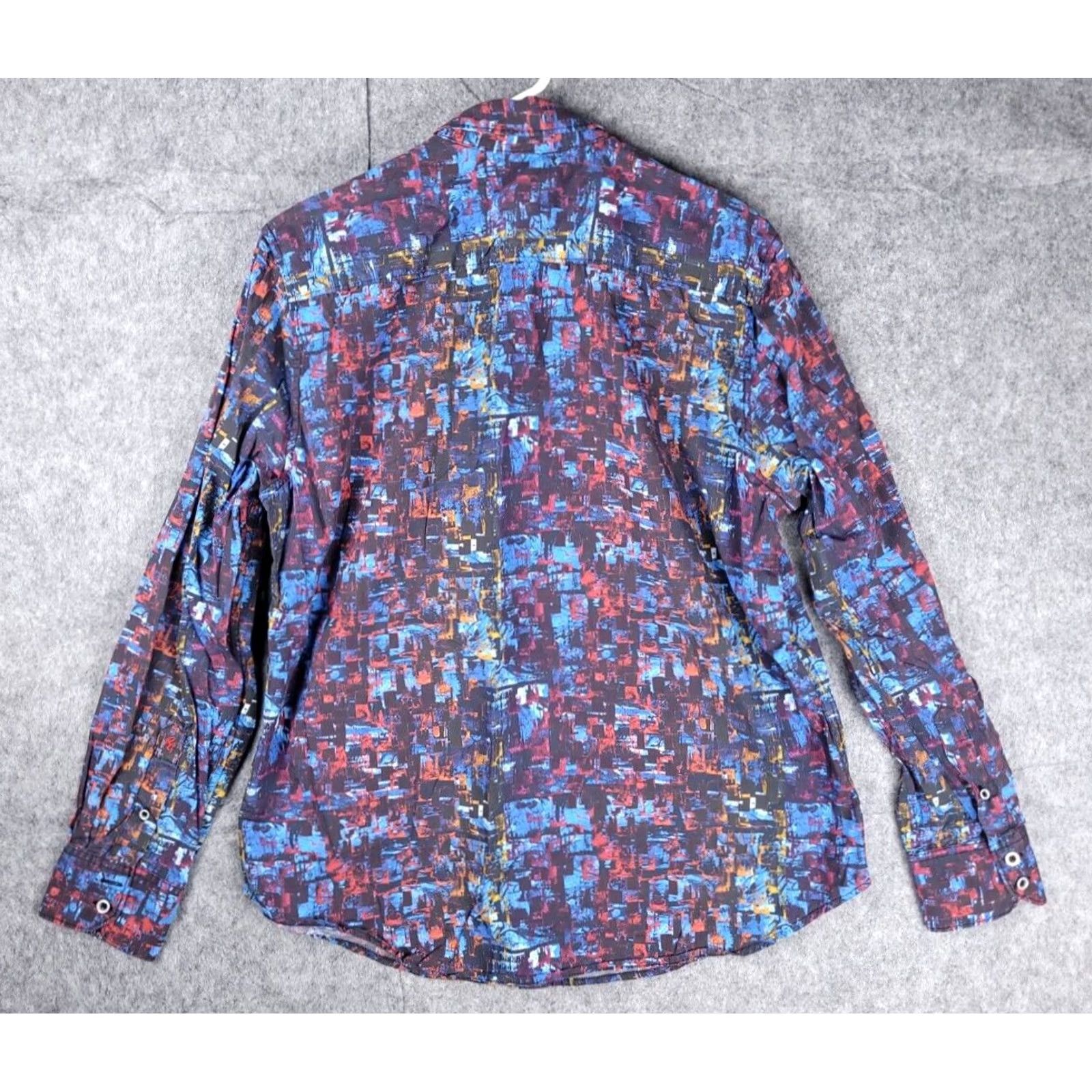 Robert Graham Robert Graham Shirt Men L Geometric Abstract Art - Button-Up, Long Sleeve, Collared, Spread Collar, Multicolor Cotton, Regular Fit, Machine Washable Size US L / EU 52-54 / 3 - 3 Thumbnail