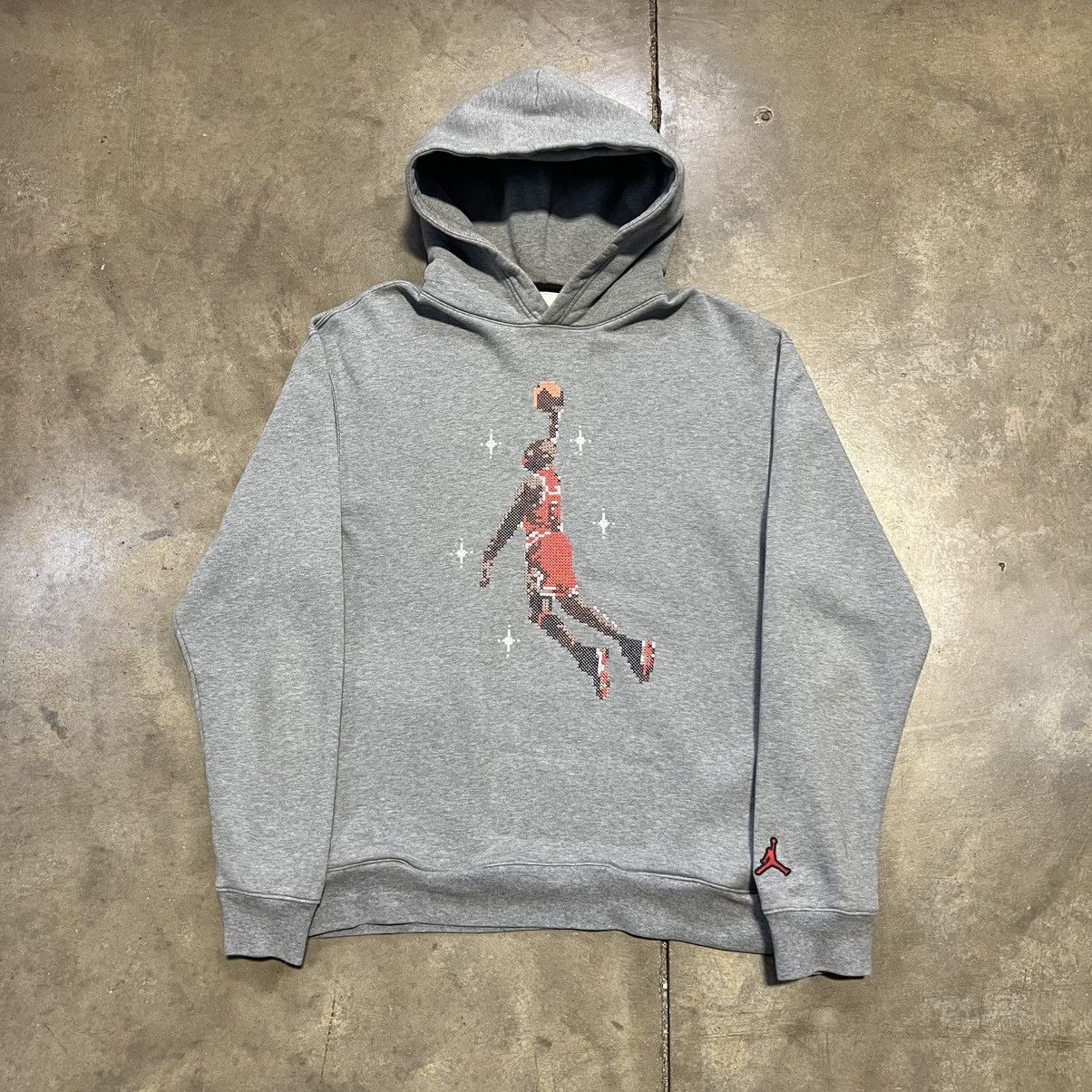 Jordan Brand × Nike × Vintage Jordan Essentials Graphic Fleece Hoodie Jumpman Heavyweight Size US M / EU 48-50 / 2 - 3 Thumbnail
