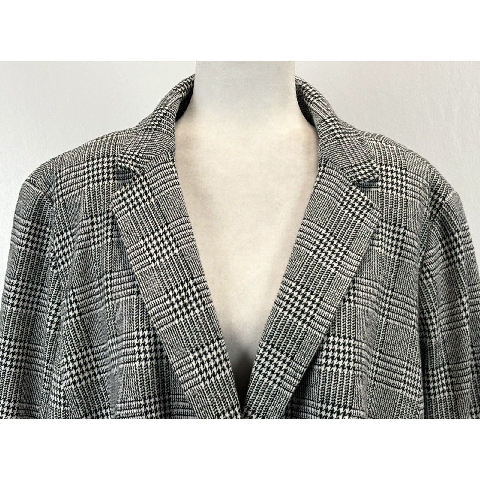 Talbots Talbots Houndstooth Blazer Jacket 22W Plus Black White Women’s Career Size 3XL / US 20-22 - 5 Thumbnail