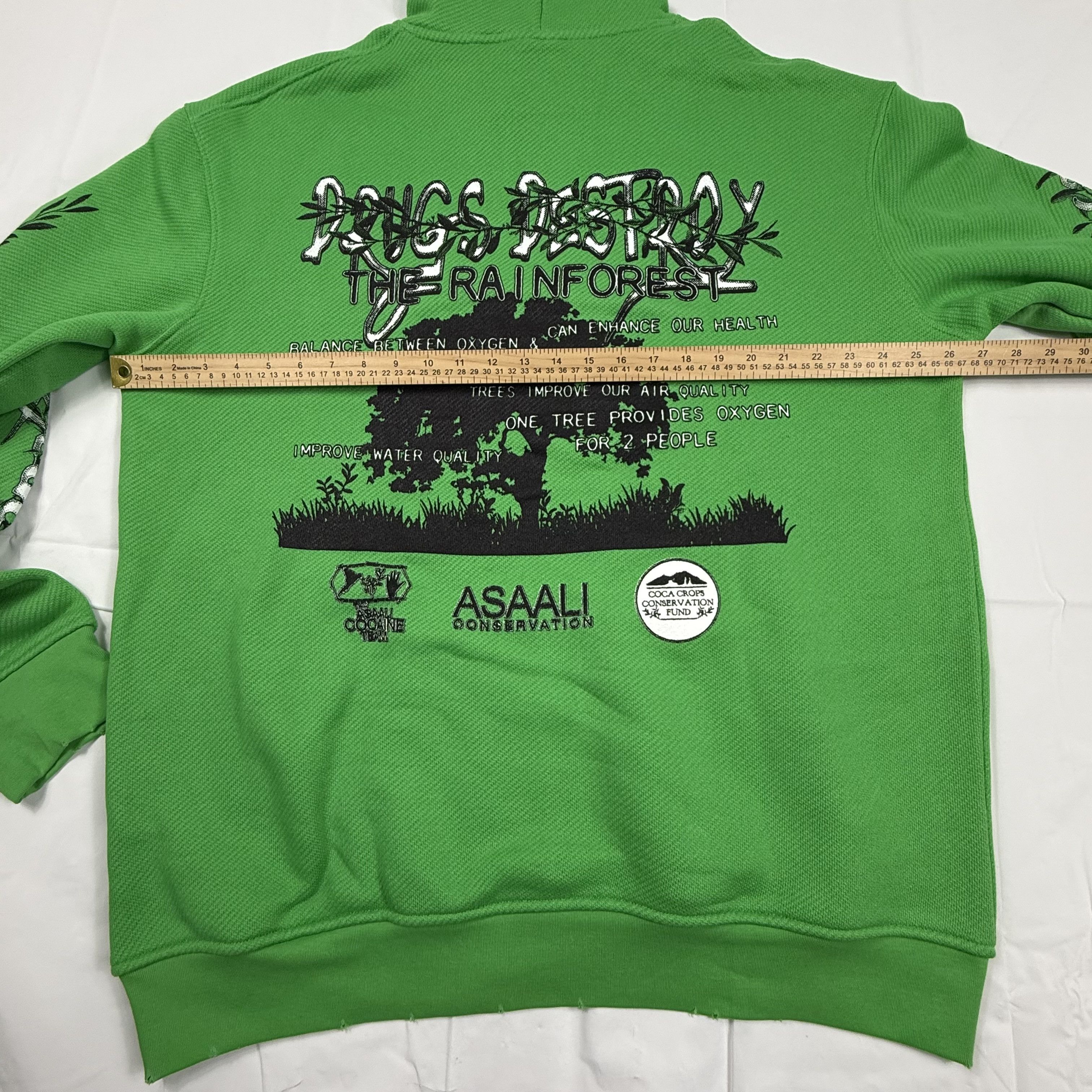 Asaali Asaali Protect Colombia Save The Rainforest Green Hoodie Size US XXL / EU 58 / 5 - 9 Thumbnail