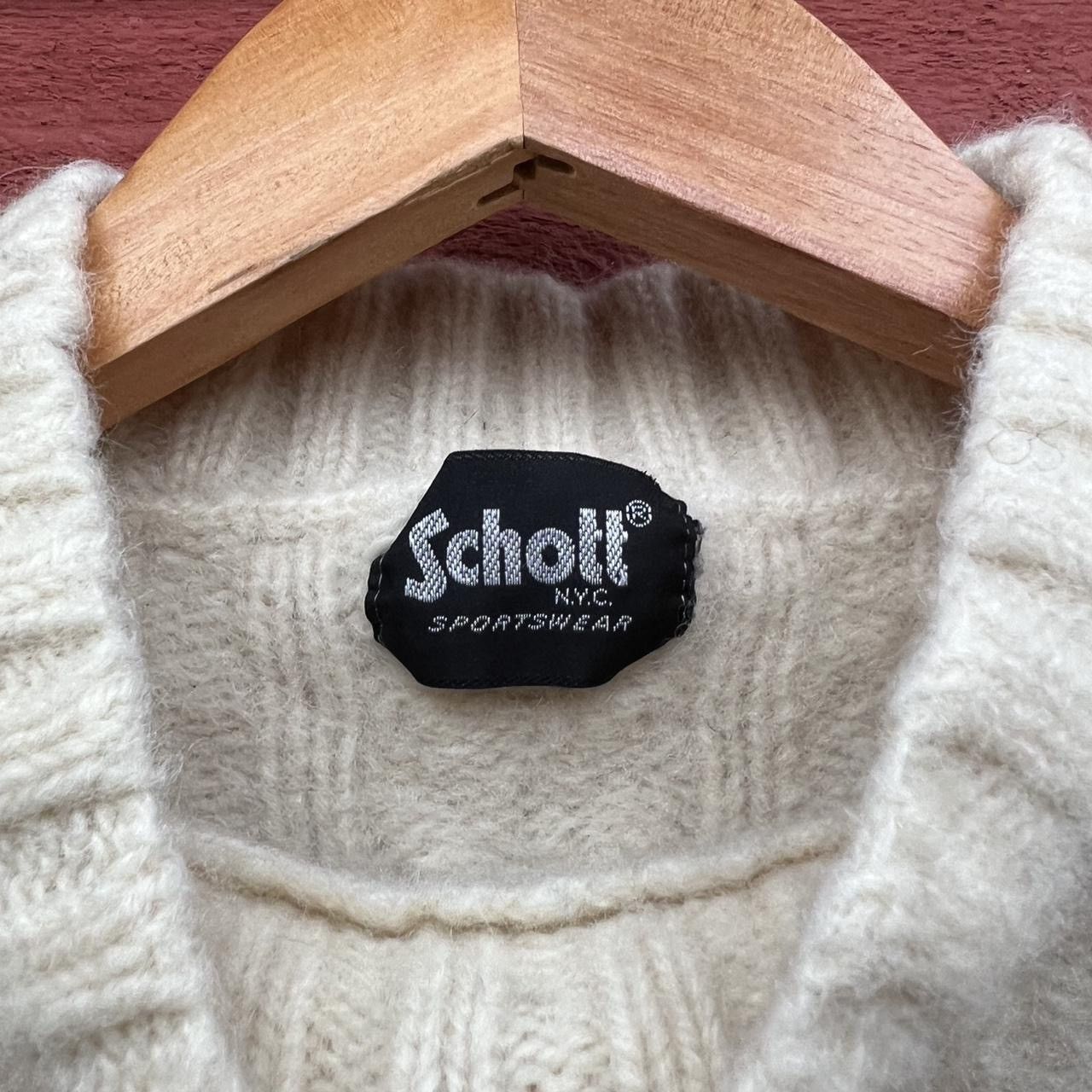 Schott Vintage Schott N.Y.C. Sportswear Cream Wool Sweater Size S / US 4 / IT 40 - 4 Thumbnail