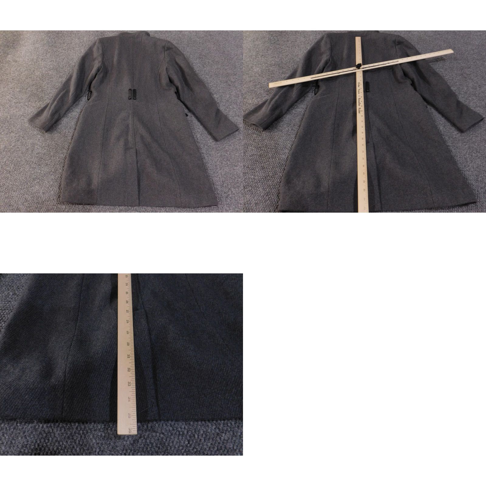 Cole Haan VINTAGE Cole Haan Signature Coat Womens 8 Gray Wool Blend Asymmetrical Zip Long Jacket Size M / US 6-8 / IT 42-44 - 9 Thumbnail