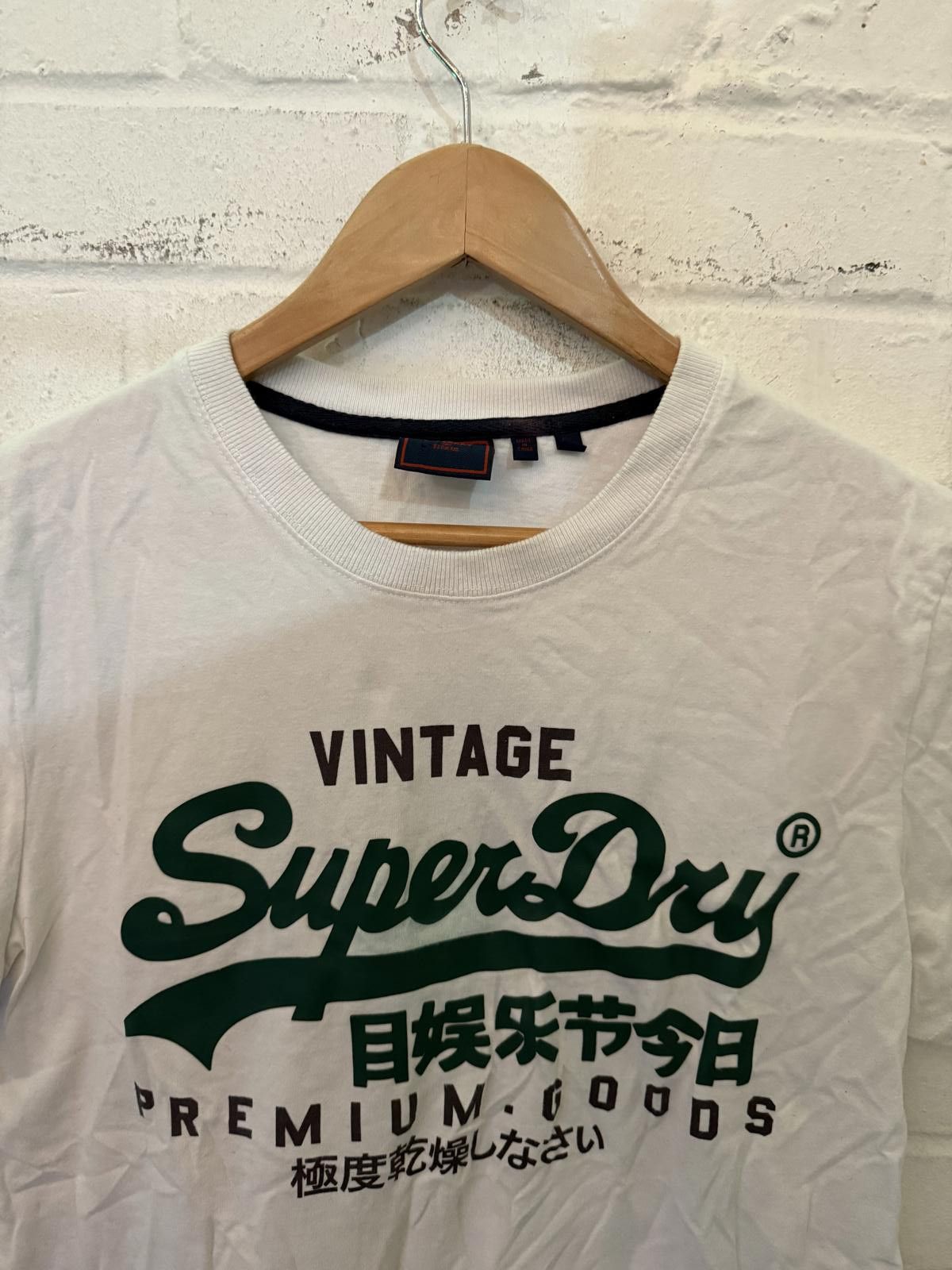 Superdry SuperDry Vintage Premium Goods White T-shirt Size US L / EU 52-54 / 3 - 4 Thumbnail