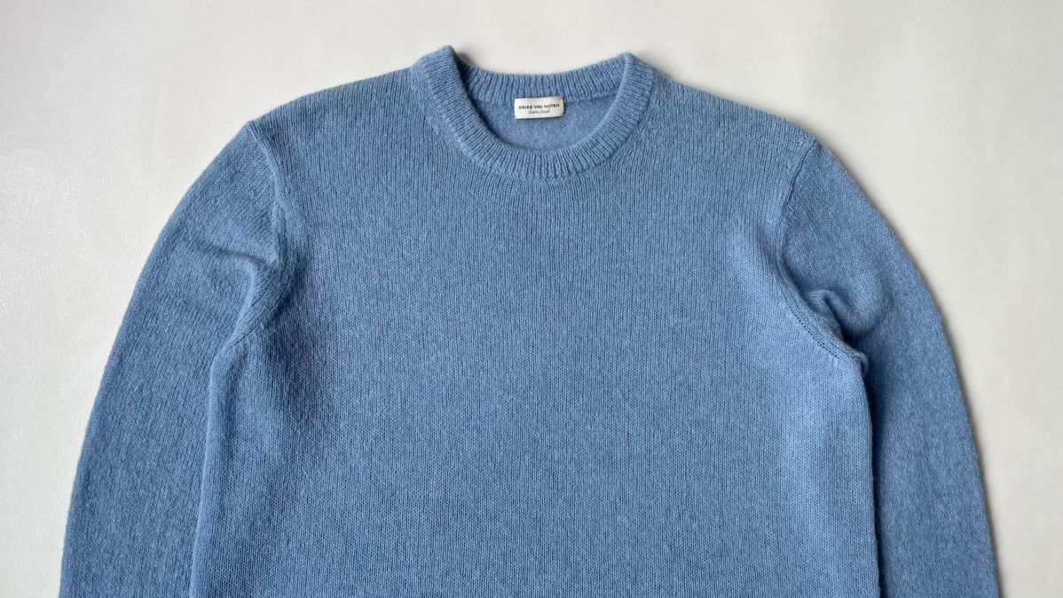 Dries Van Noten Brushed Alpaca Wool Cropped Sweater Size US M / EU 48-50 / 2 - 2 Thumbnail