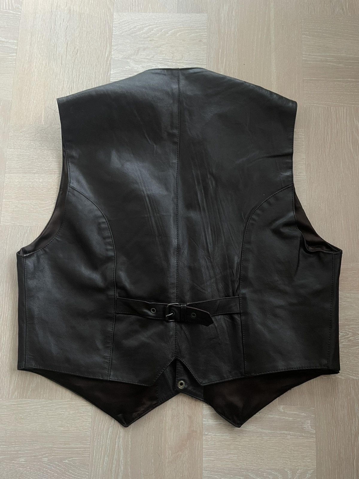 Genuine Leather × Vintage Leather Vest Size US XL / EU 56 / 4 - 2 Thumbnail