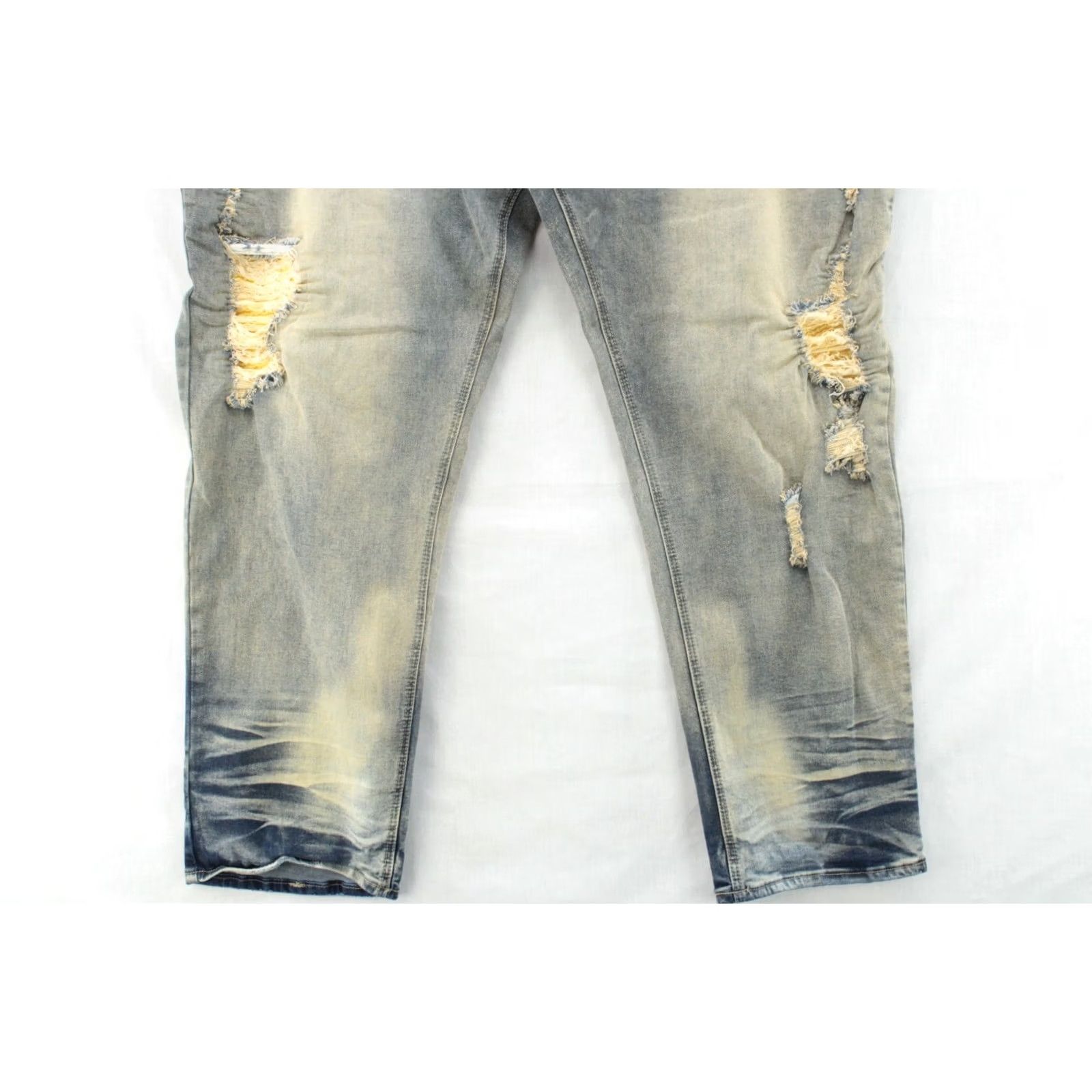 Vintage Frost Jeans Mens 54X33 Light Blue Gorpcore Grunge Distressed 5-Pocket Denim Regular Straight Big & Tall 54 Mens Jeans Size US 38 / EU 54 - 3 Thumbnail