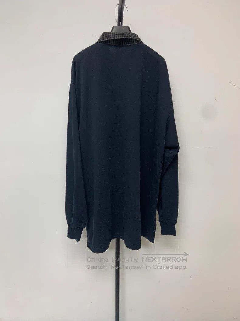 Balenciaga Balenciaga Solid Color Plaid Collar Long Sleeve Polo Shirt Size US M / EU 48-50 / 2 - 2 Thumbnail