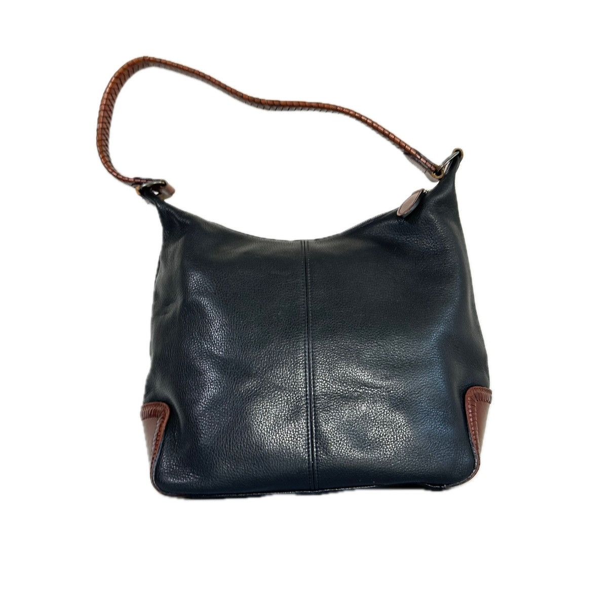 Fossil Vintage Fossil Black Leather Accents Brailed Strap Hobo Bag Size ONE SIZE - 2 Thumbnail