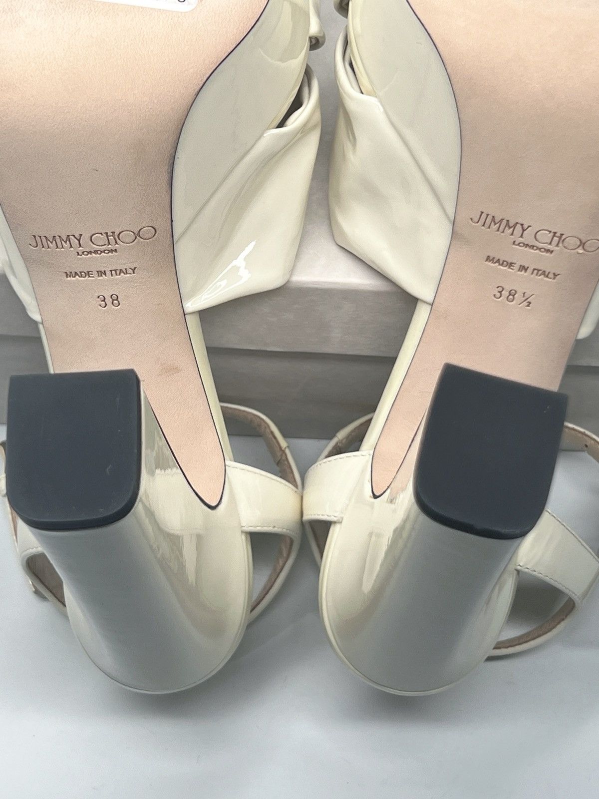 Jimmy Choo Jimmy Choo Patent Leather Ankle-Strap Platform Sandals Size US 8 / IT 38 - 14 Thumbnail
