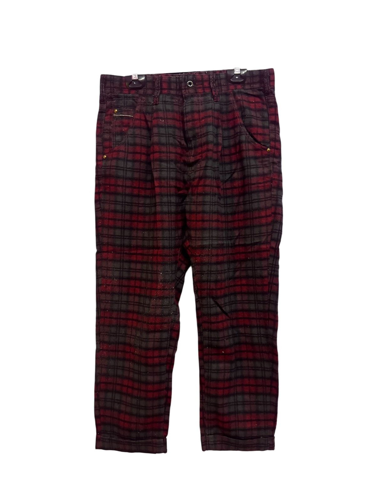 Japanese Brand Cepo Red Tartan Pants Size M Size US 32 / EU 48 - 1 Thumbnail