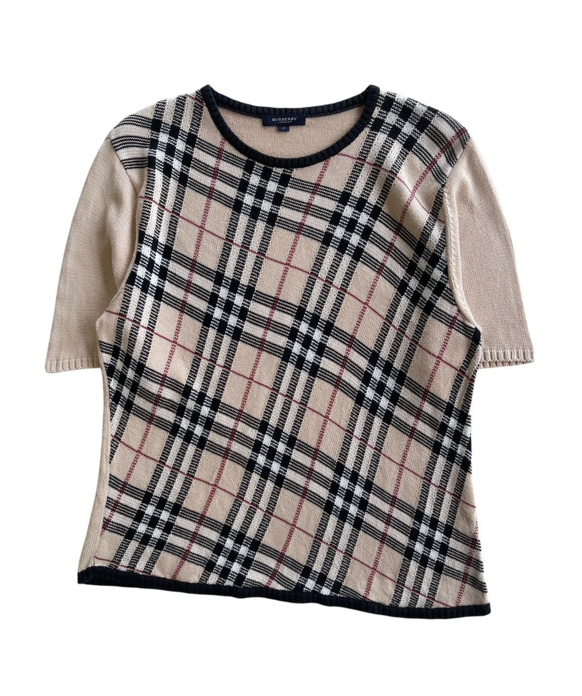 Burberry Nova Checked Knit Cropped Shirt Size M / US 6-8 / IT 42-44 - 1 Thumbnail