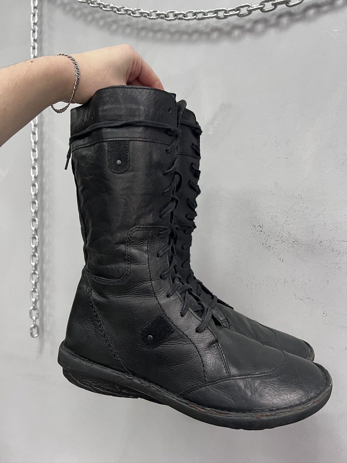 Other Ann demeulemeester style leather moto boots archive 2000s Size US 8 / EU 41 - 1 Thumbnail
