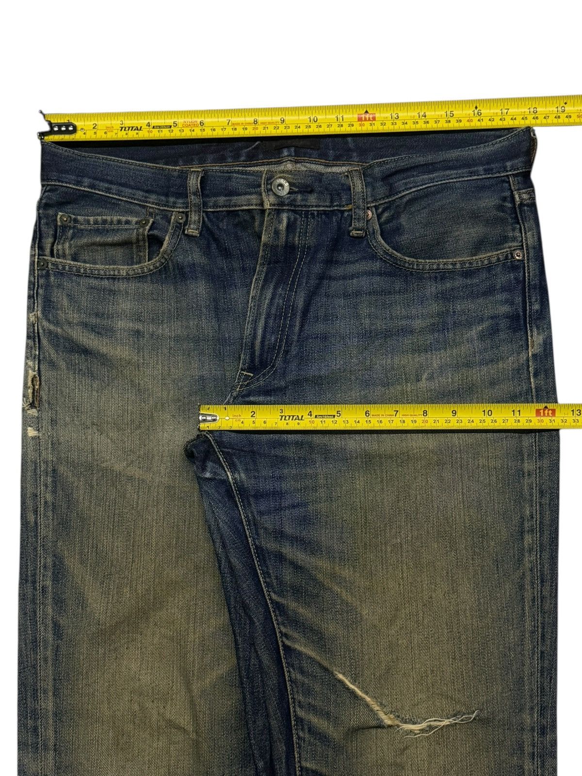 Uniqlo Vintage Uniqlo Japanese Denim Jeans | Vintage Faded Mud Wash Size US 35 - 13 Thumbnail