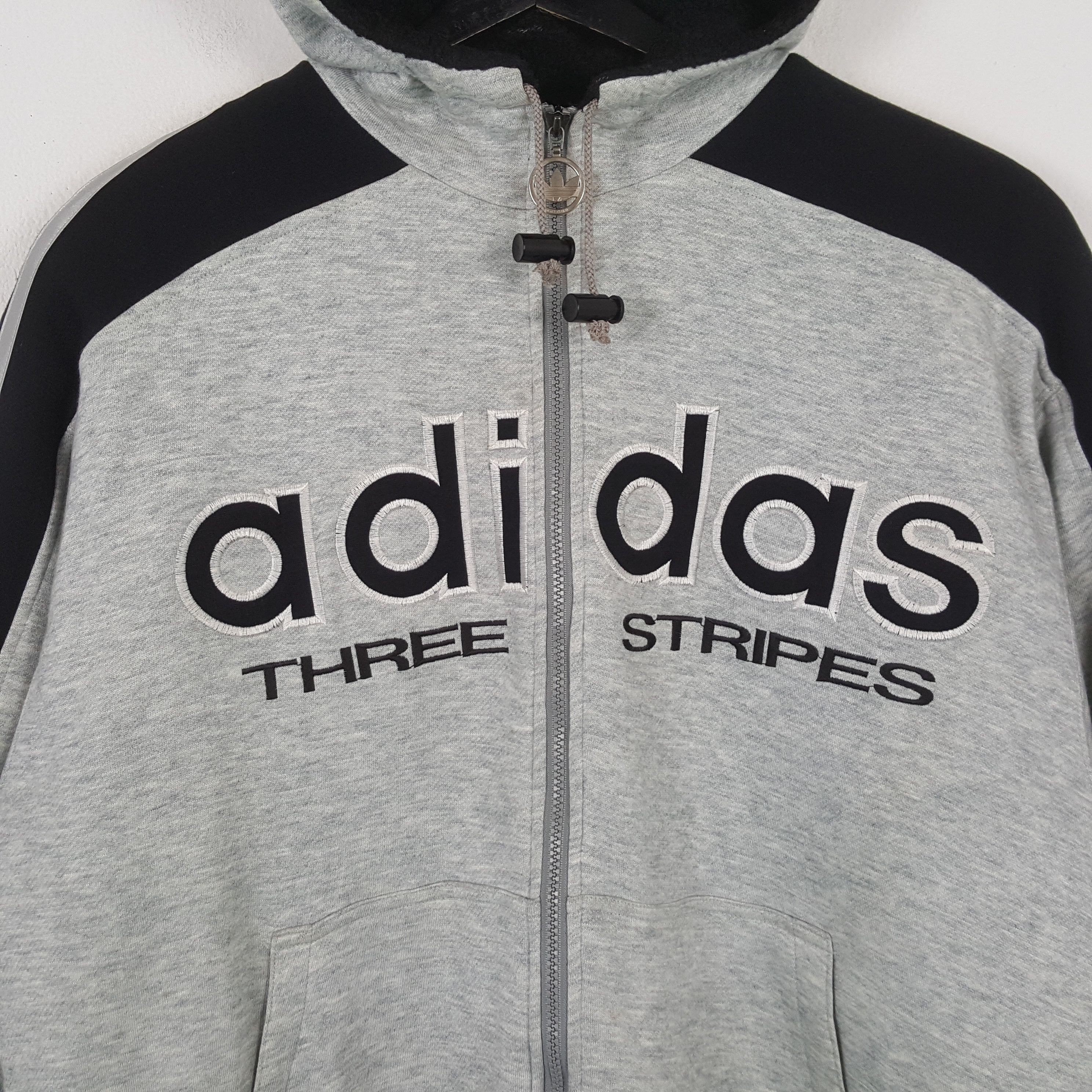 Adidas × Vintage Adidas Spellout Design Hoodie Jacket Size US XL / EU 56 / 4 - 2 Thumbnail