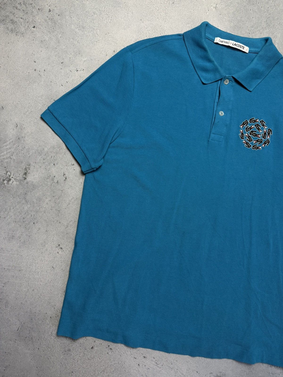 Lacoste Limited Edition Lacoste Camparas Big Logo Lux Polo Rare y2k Size US XL / EU 56 / 4 - 3 Thumbnail