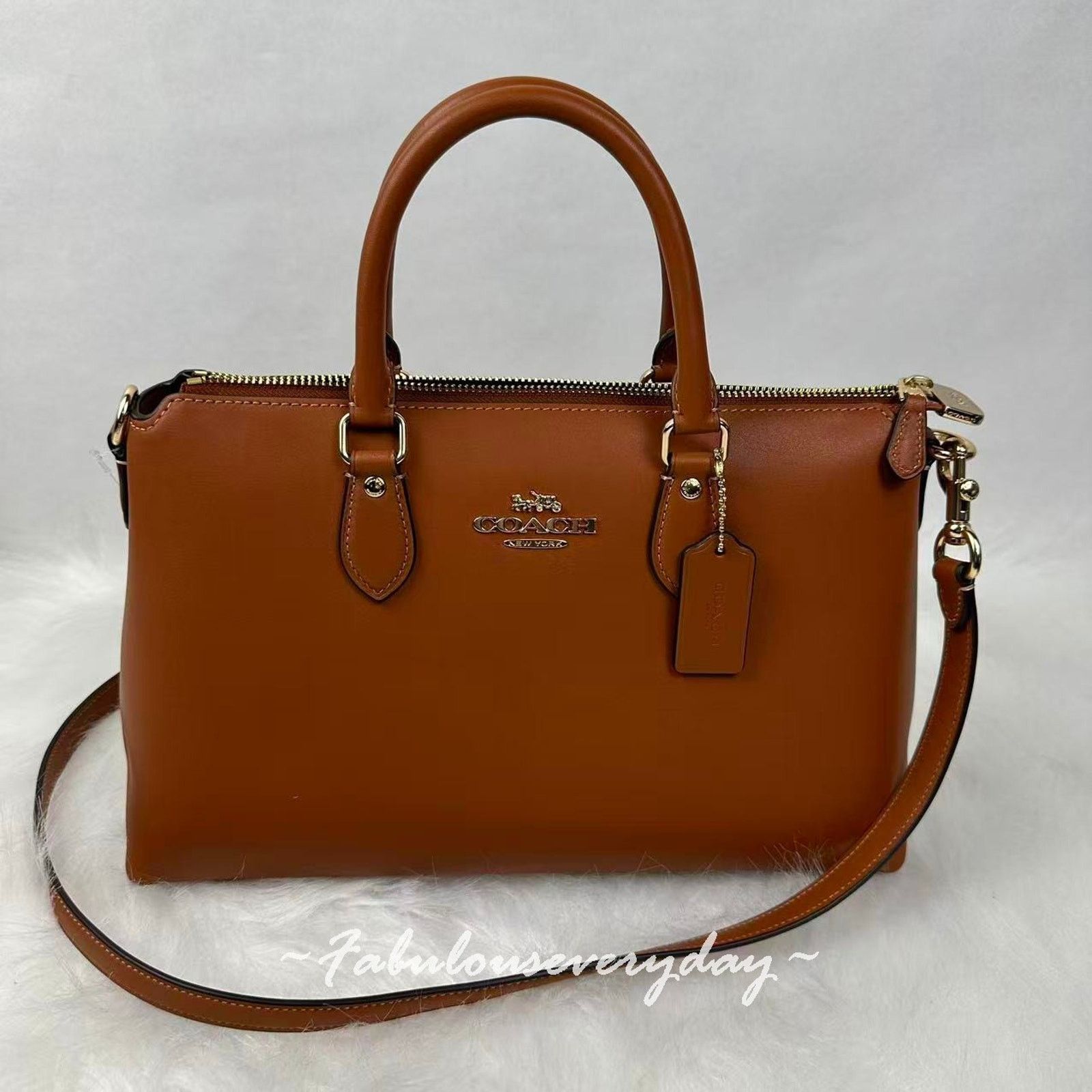 Coach Coach Georgia Satchel xbody Smooth grain Leather Gold/Tan Size ONE SIZE - 1 Thumbnail