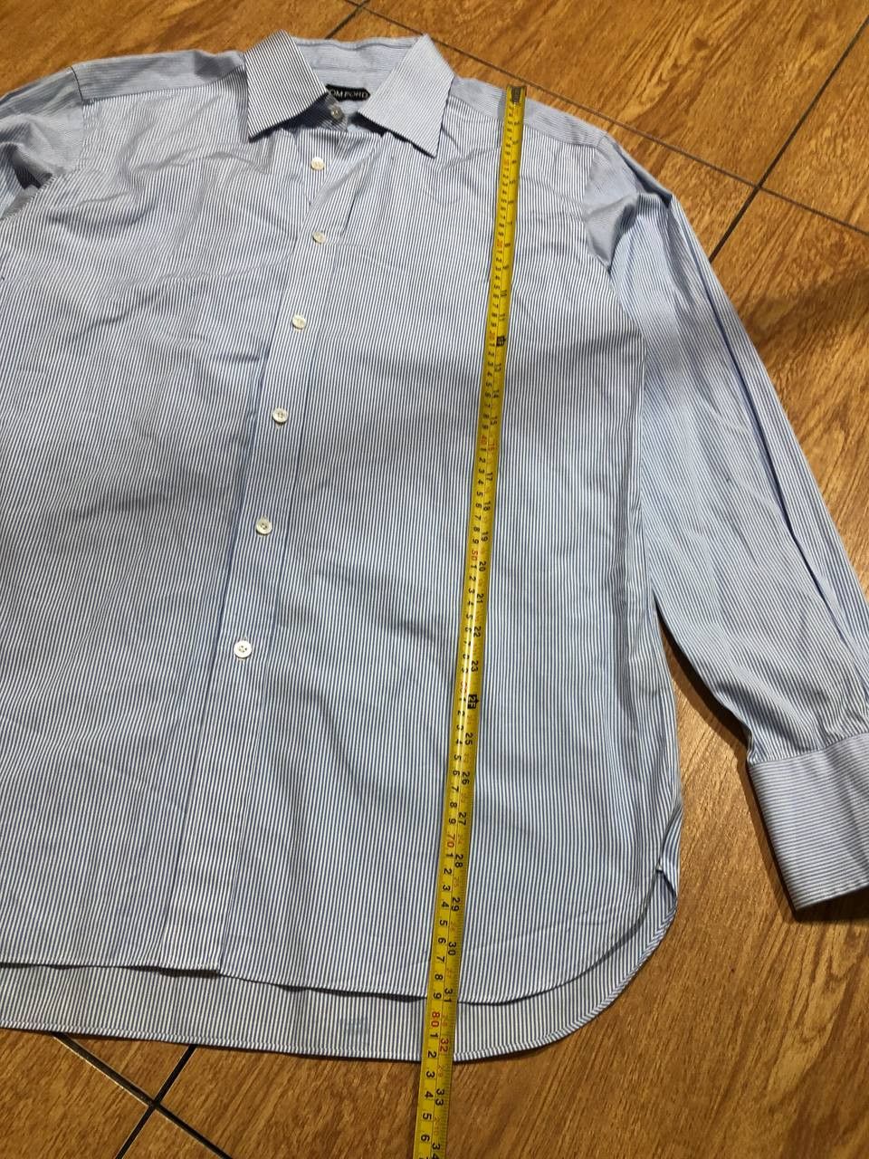 Tom Ford Tom Ford Blue Striped Button Down Shirt Size US XL / EU 56 / 4 - 7 Thumbnail