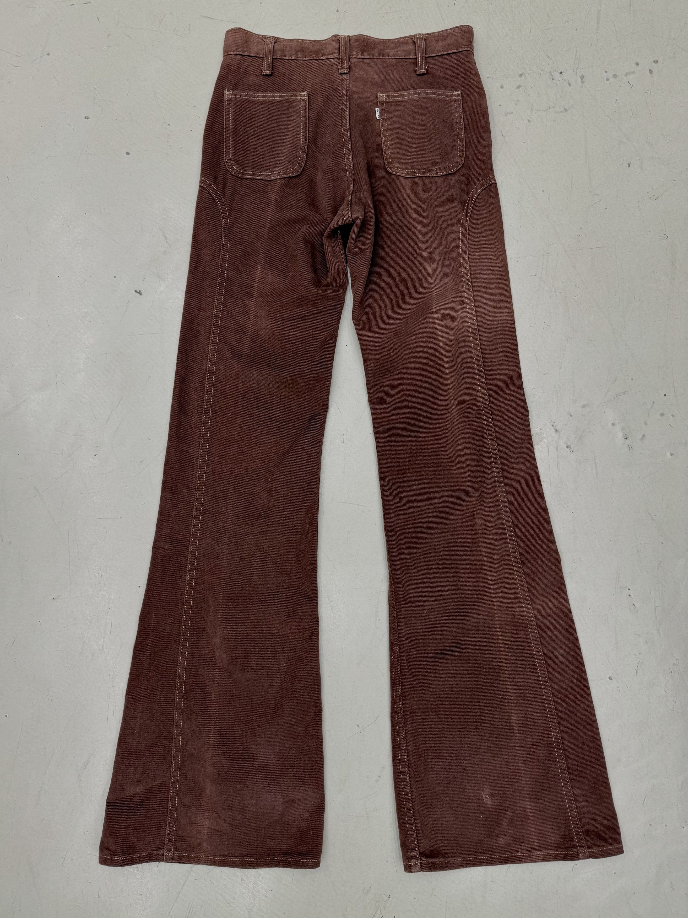 Levi's Vintage 70s Levi’s Flare Jeans – Brown Lowcut Size US 29 - 2 Thumbnail