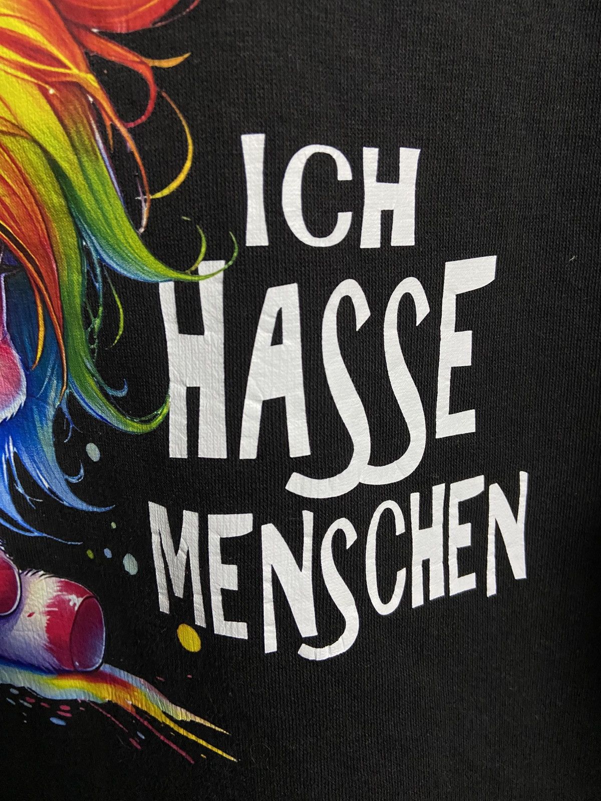 Russell Athletic Russell Black Hoodie – Unicorn “Ich Hasse Menschen” Graphic Size US M / EU 48-50 / 2 - 6 Thumbnail