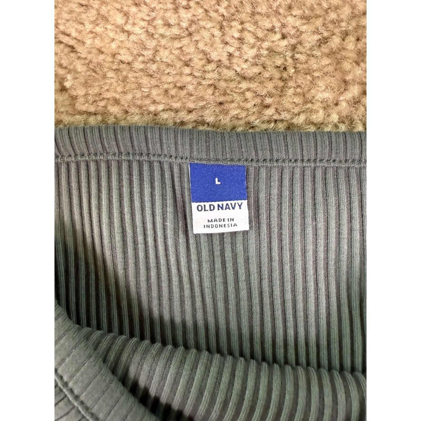 Old Navy Old Navy Women's Tank Top Gray Size Large Spaghetti Strap Rib-Knit Size L / US 10 / IT 46 - 2 Thumbnail