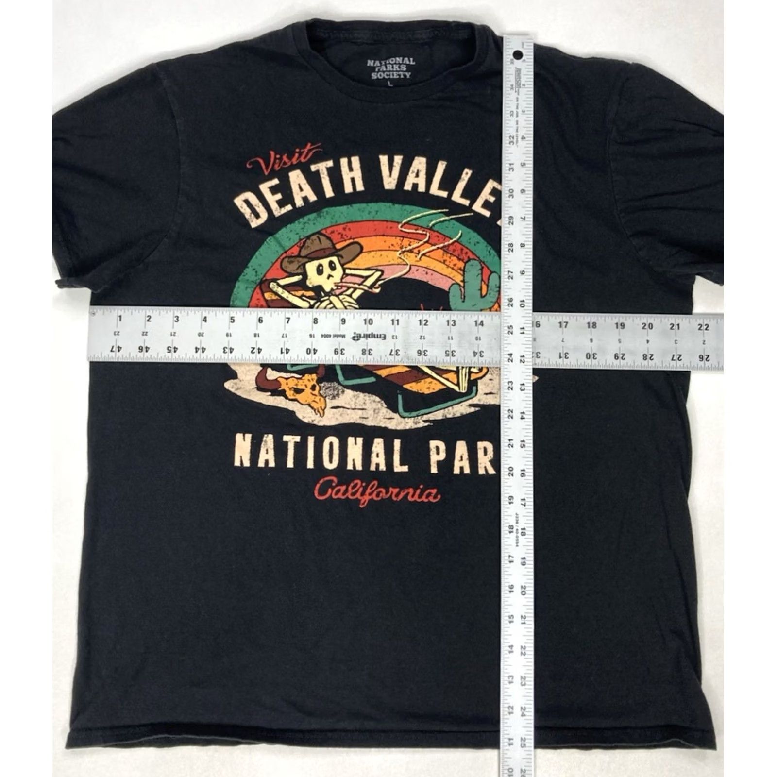 Vintage National Parks Society Death Valley California Graphic T-shirt Women Large Black Size L / US 10 / IT 46 - 5 Thumbnail