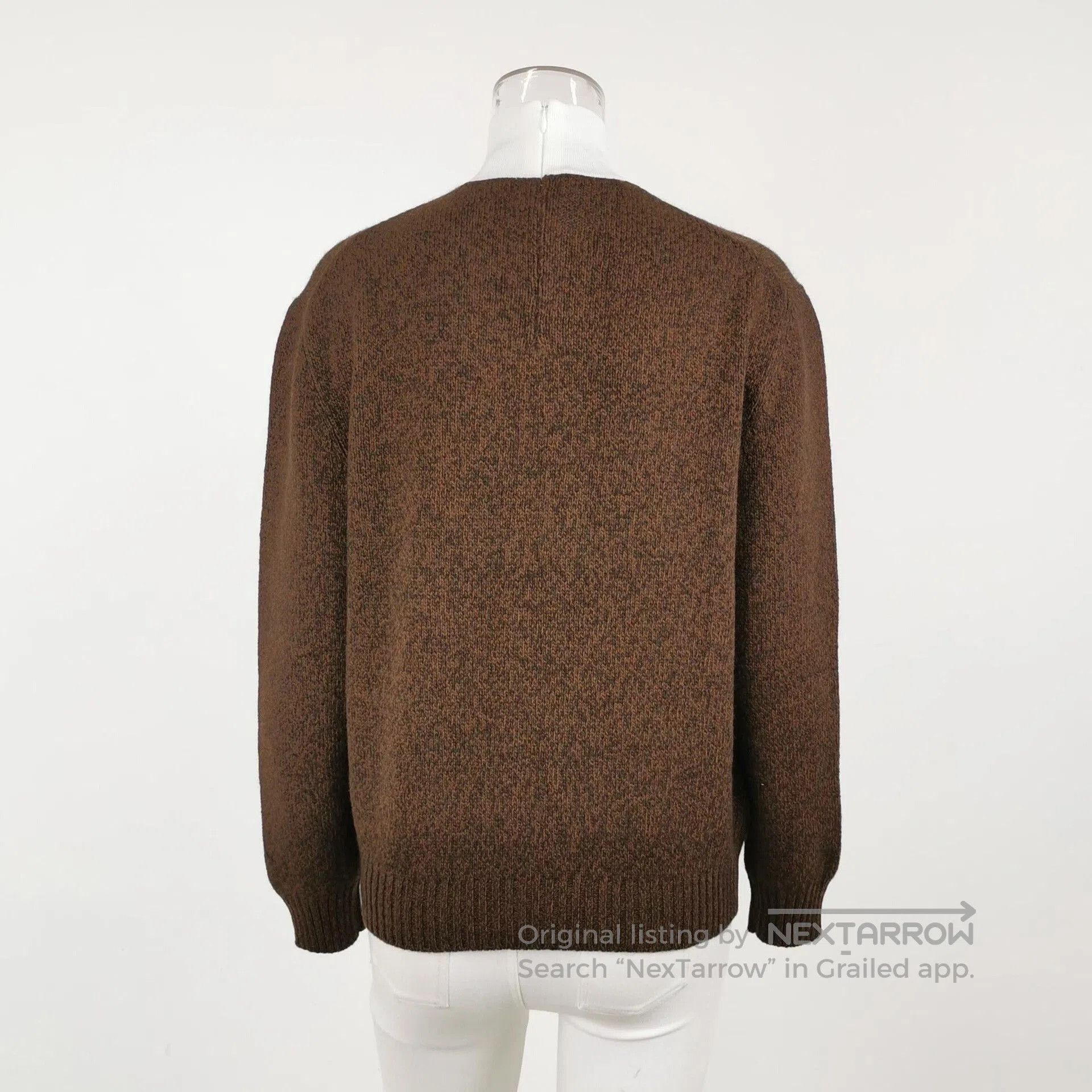 Prada Brown Crew-Neck Wool-Cashmere Sweater. Size US XXS / EU 40 - 3 Thumbnail