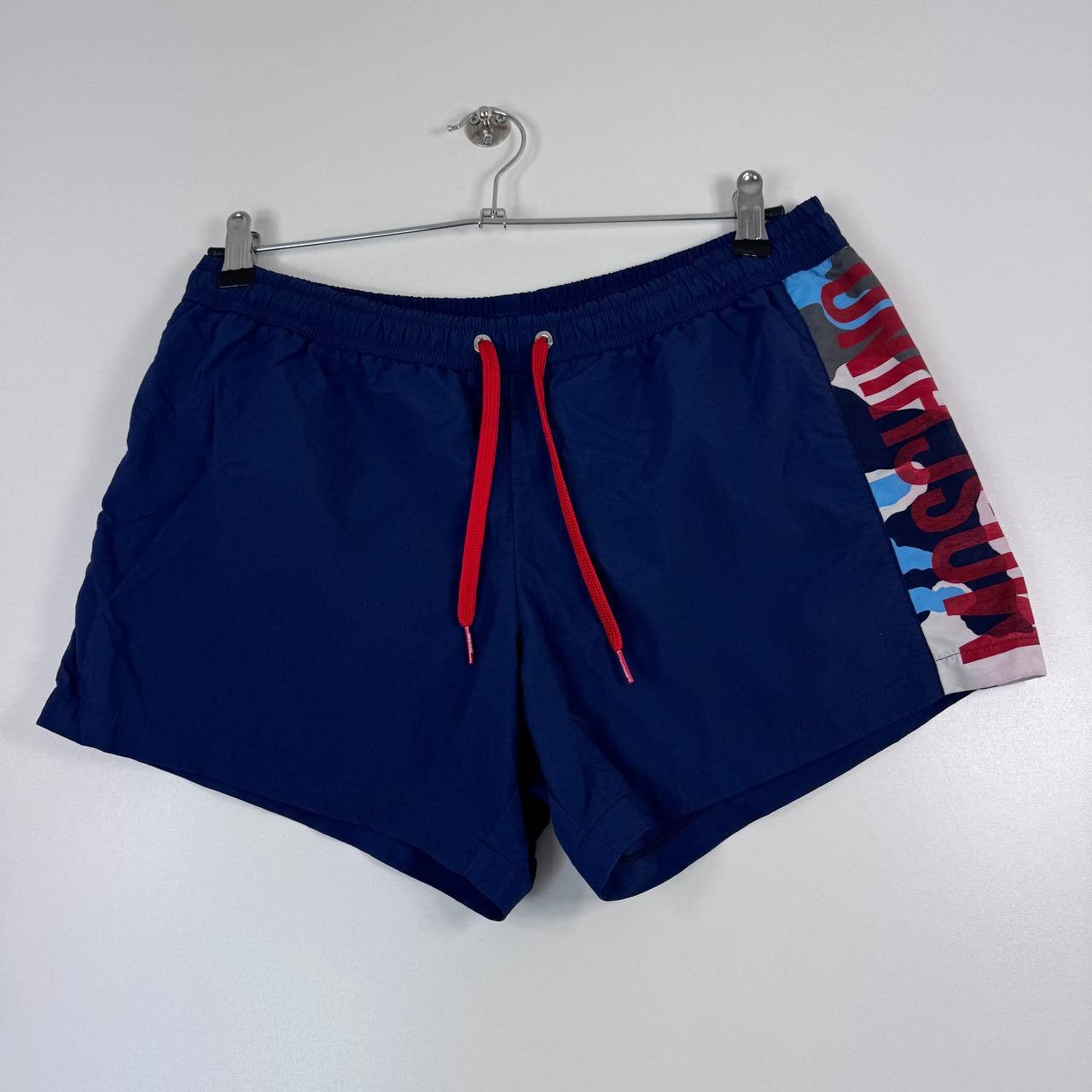 Moschino Moschino Swim Shorts Navy Logo Print Mens Beach Trunks M Size US 32 / EU 48 - 1 Thumbnail