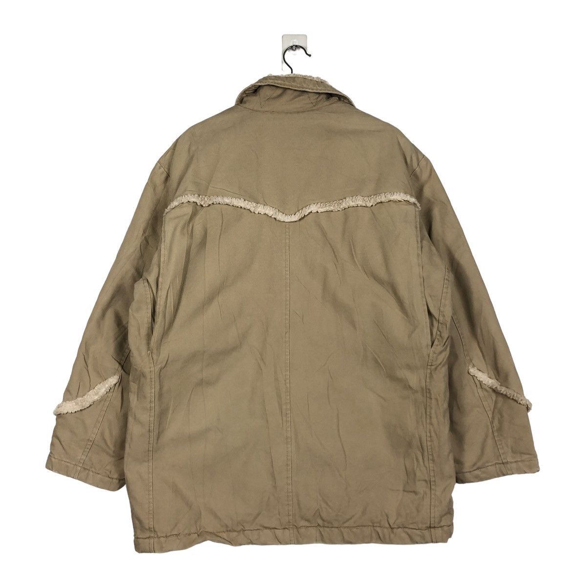 Johnbull 🔥VINTAGE BIKER SHEARLING JACKET DOUBLE COLLAR JOHN BULL Size US M / EU 48-50 / 2 - 10 Thumbnail