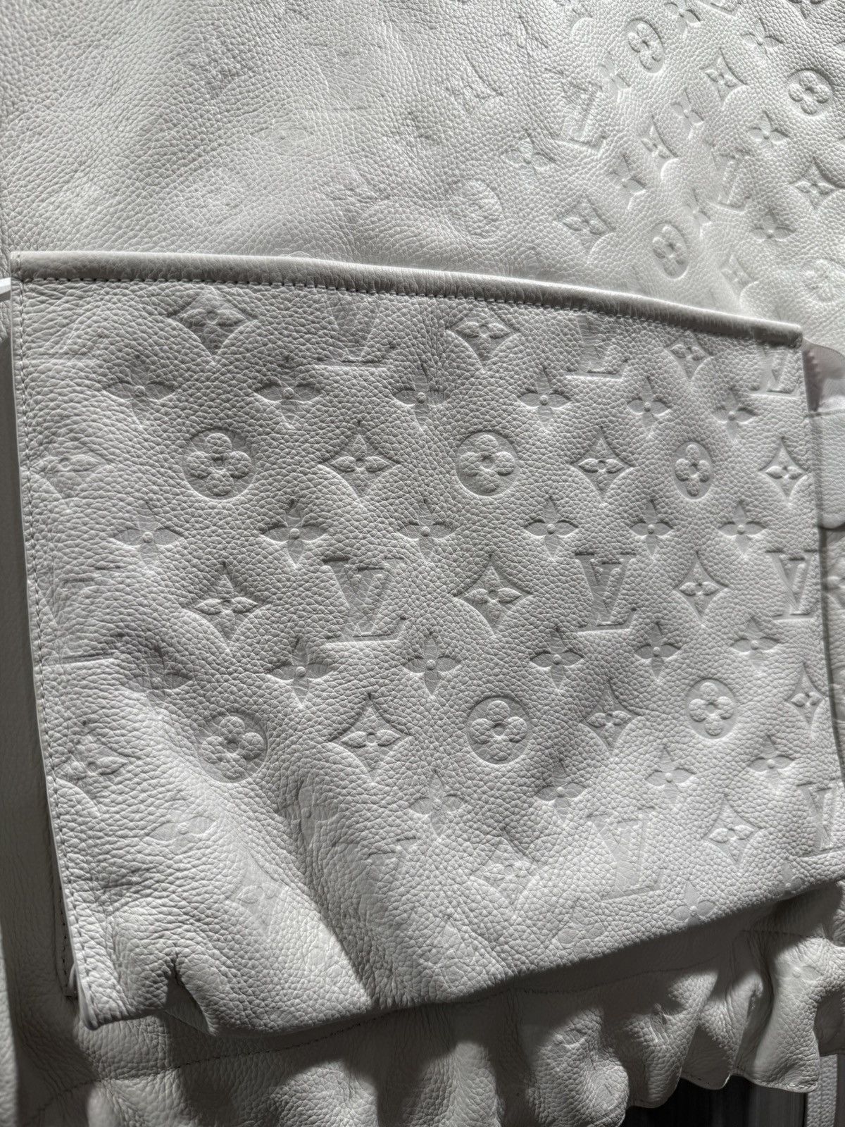 Louis Vuitton Louis Vuitton White Monogram Leather Pocket Utility Vest Size US M / EU 48-50 / 2 - 7 Thumbnail