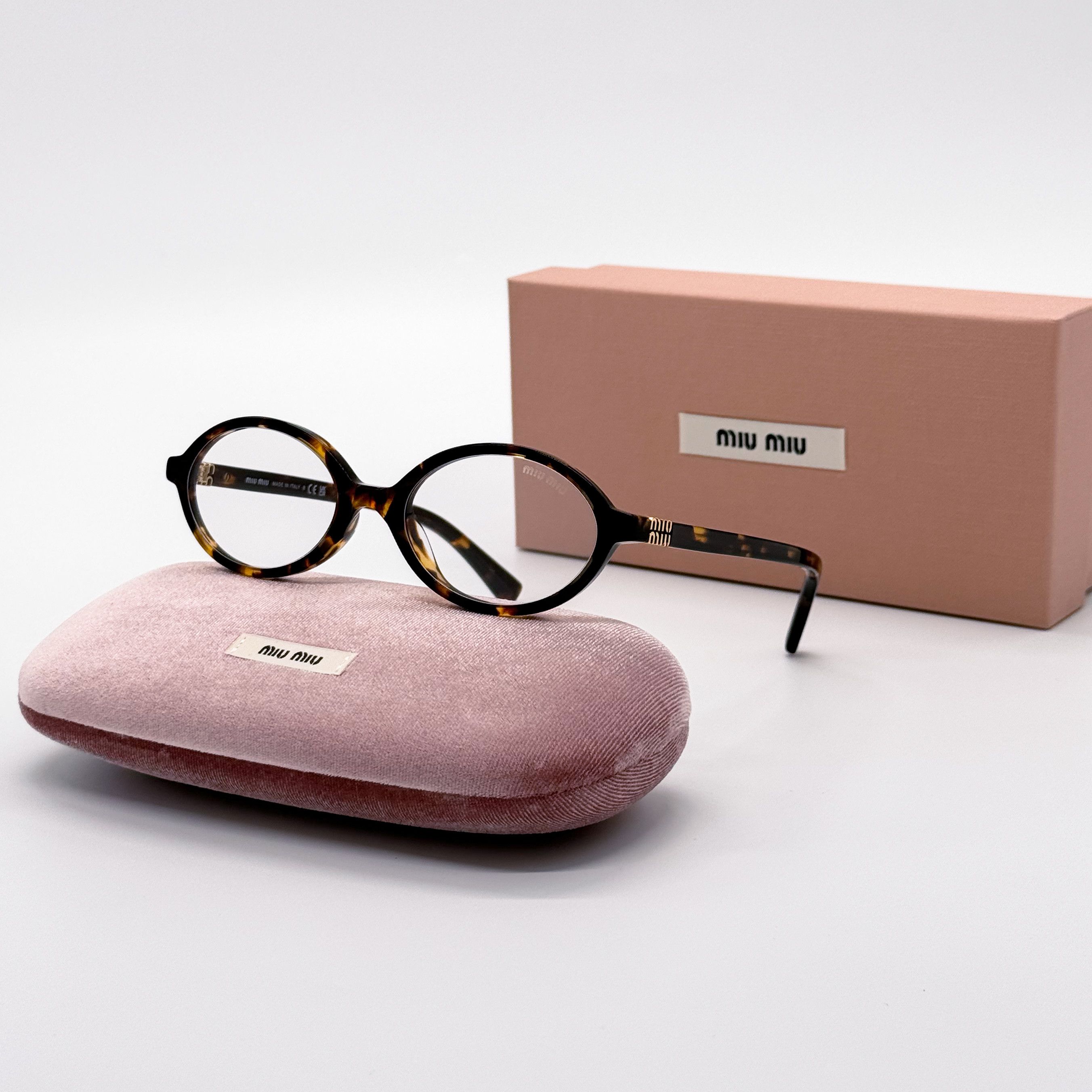 Miu Miu NEW MU04ZS VAU08N WOMEN ROUND EYEGLASSES MIU MIU MU04ZSF Size ONE SIZE - 2 Thumbnail