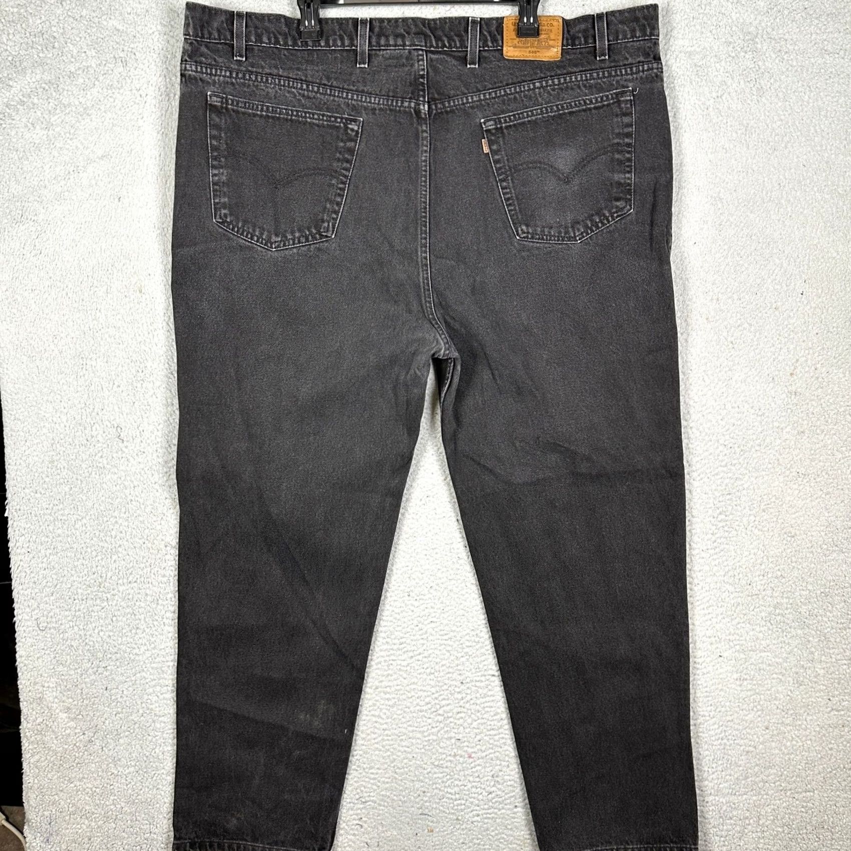 Levi's VINTAGE Levi's 540 Jeans Mens 48X32 Black Relaxed Fit Orange Tab 5 Pockets EUC Size US 32 / EU 48 - 2 Thumbnail