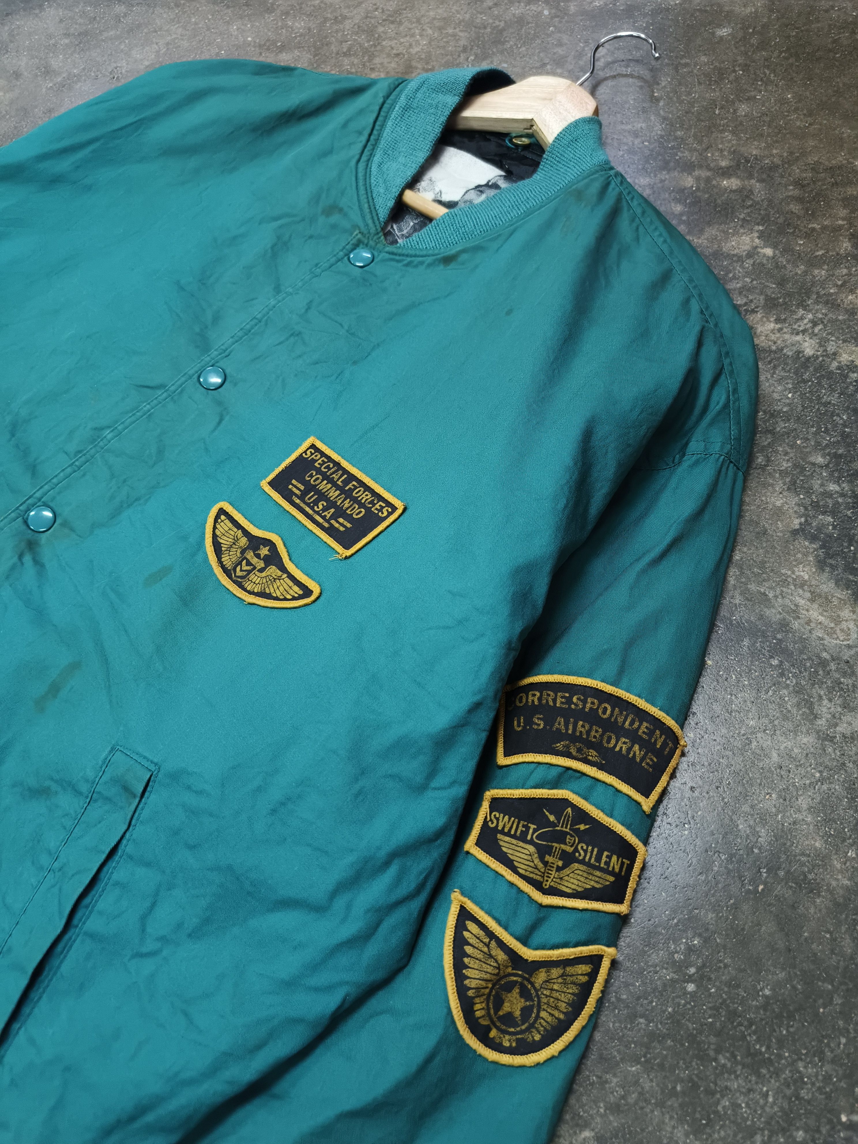 Vintage VTG USA BOMBER JACKET DISTRESSED Size US XL / EU 56 / 4 - 3 Thumbnail