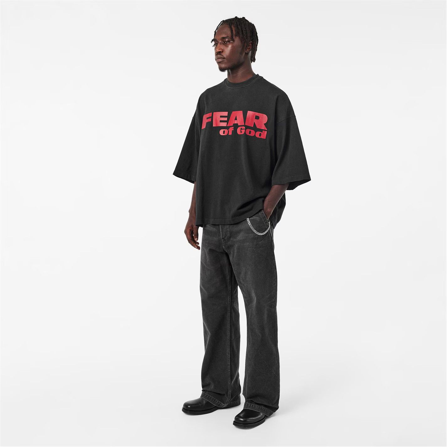 Fear of God o1g2r1mq0426 Utility Relaxed Fit Cargo Trousers in Black Size US 30 / EU 46 - 6 Thumbnail