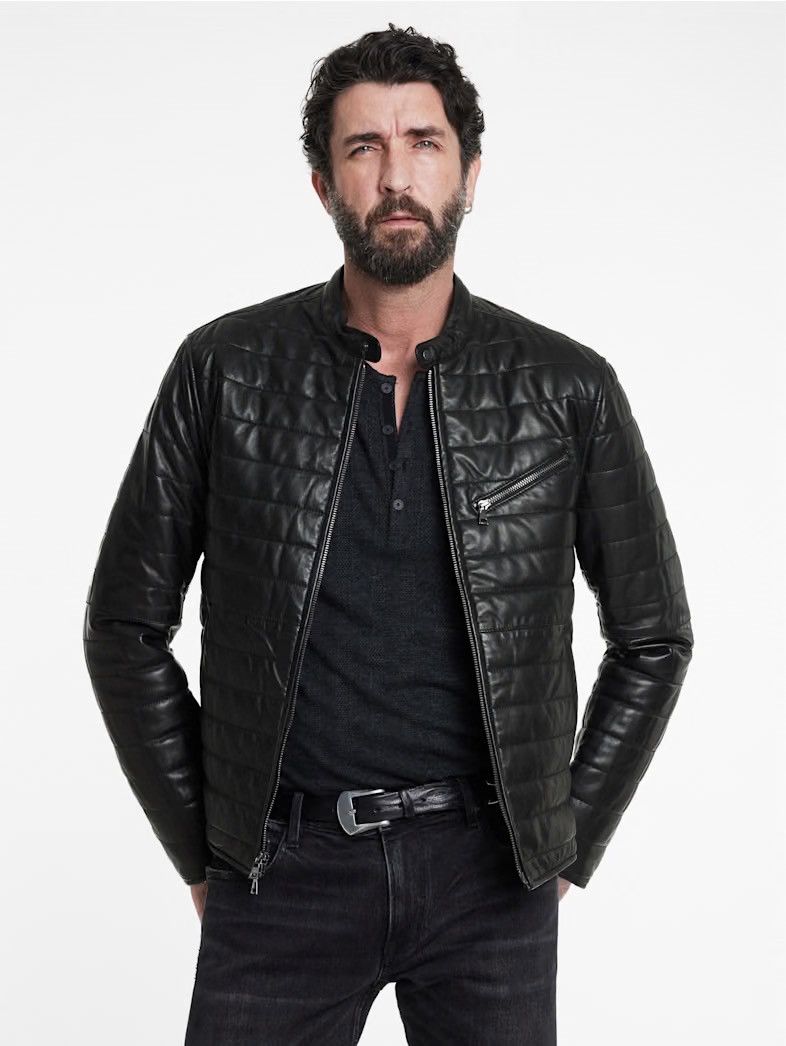John Varvatos Kitt Quilted Racer Jacket EU 5 USA 40 Size US M / EU 48-50 / 2 - 1 Thumbnail