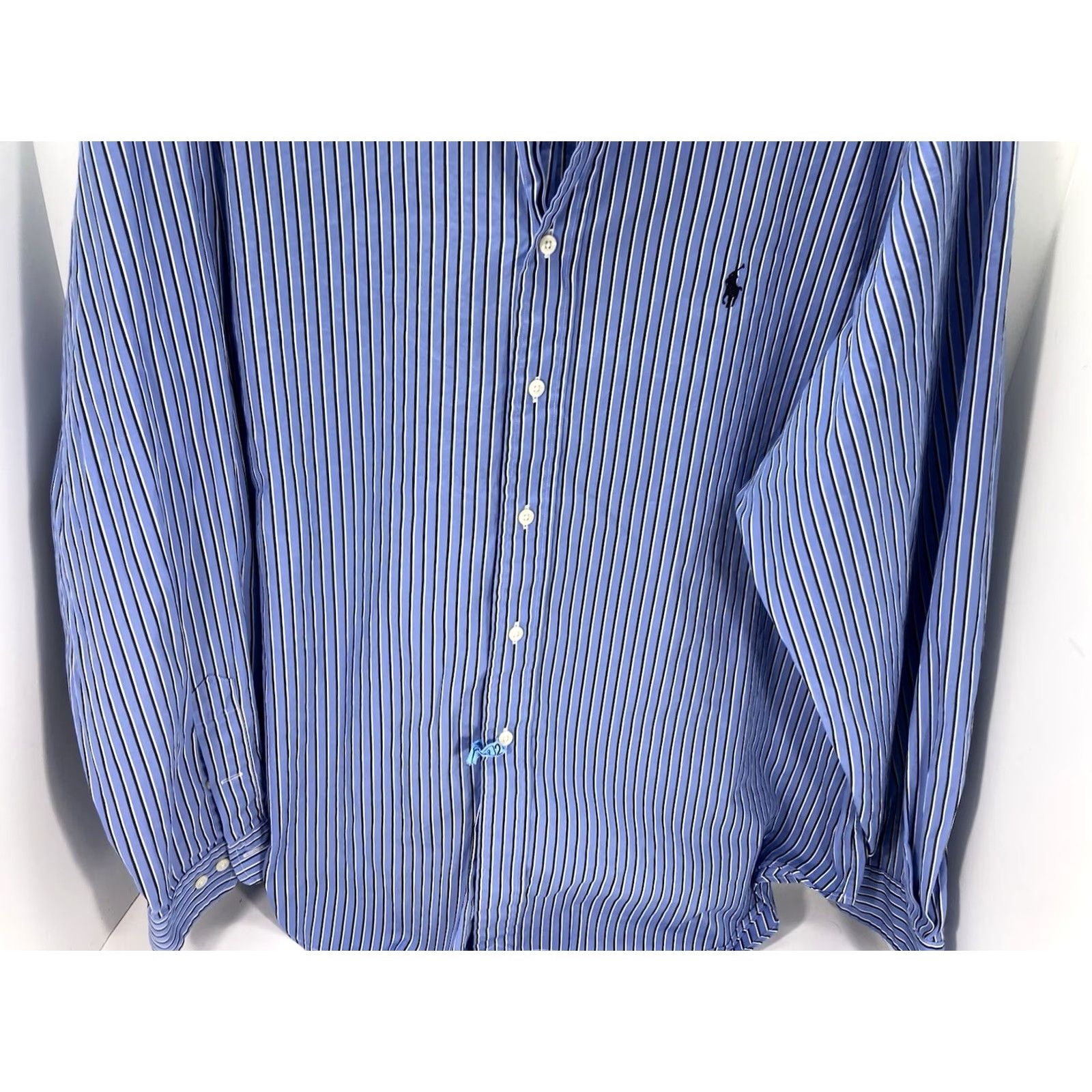 Ralph Lauren Ralph Lauren Shirt Men 2XL Blue Stripe Button Long Sleeve Cotton Casual Classic Fit Shirt Size US XXL / EU 58 / 5 - 3 Thumbnail