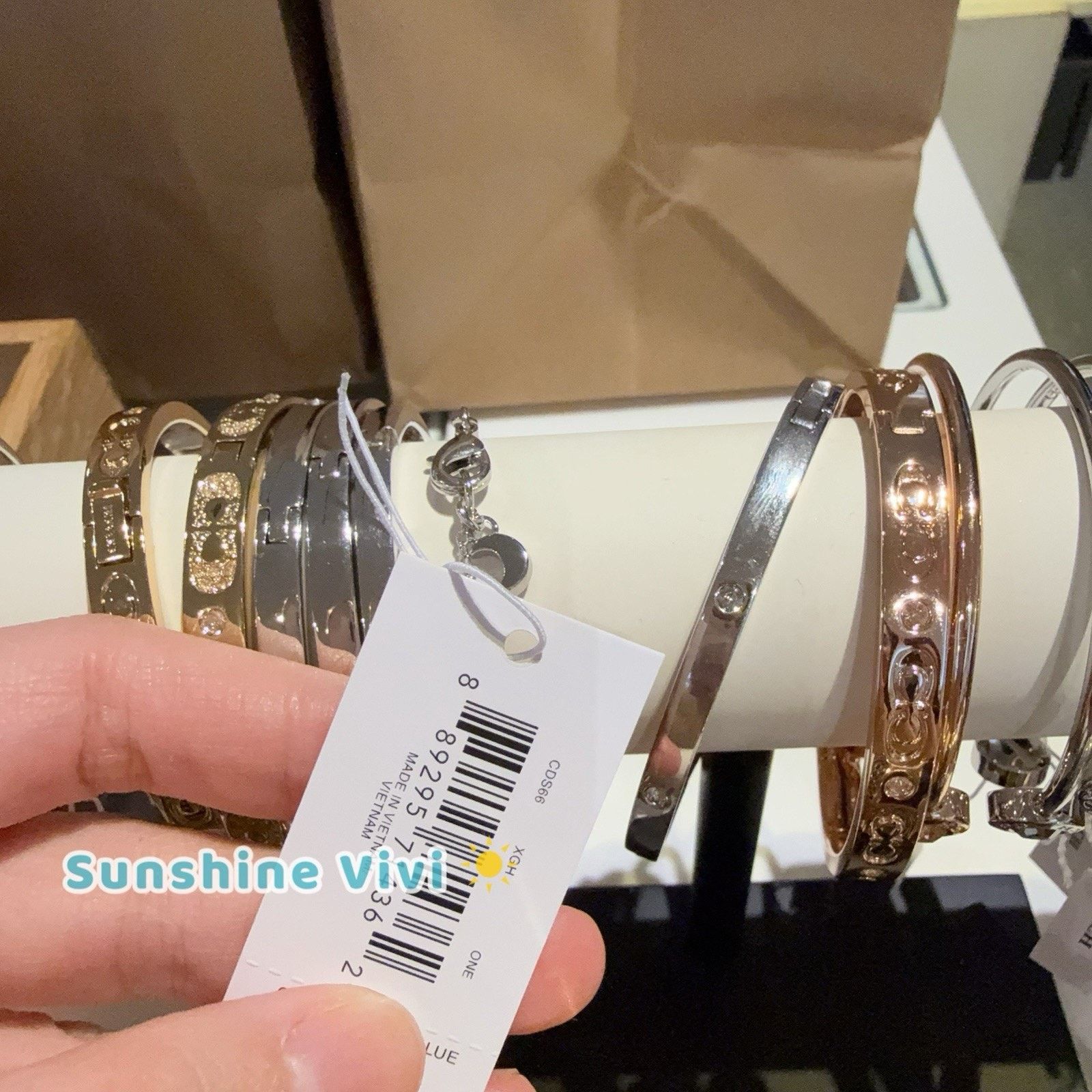 Coach NWT Coach Wildflower Chain Linear Bracelet Pearl CDS66 Size ONE SIZE - 2 Thumbnail