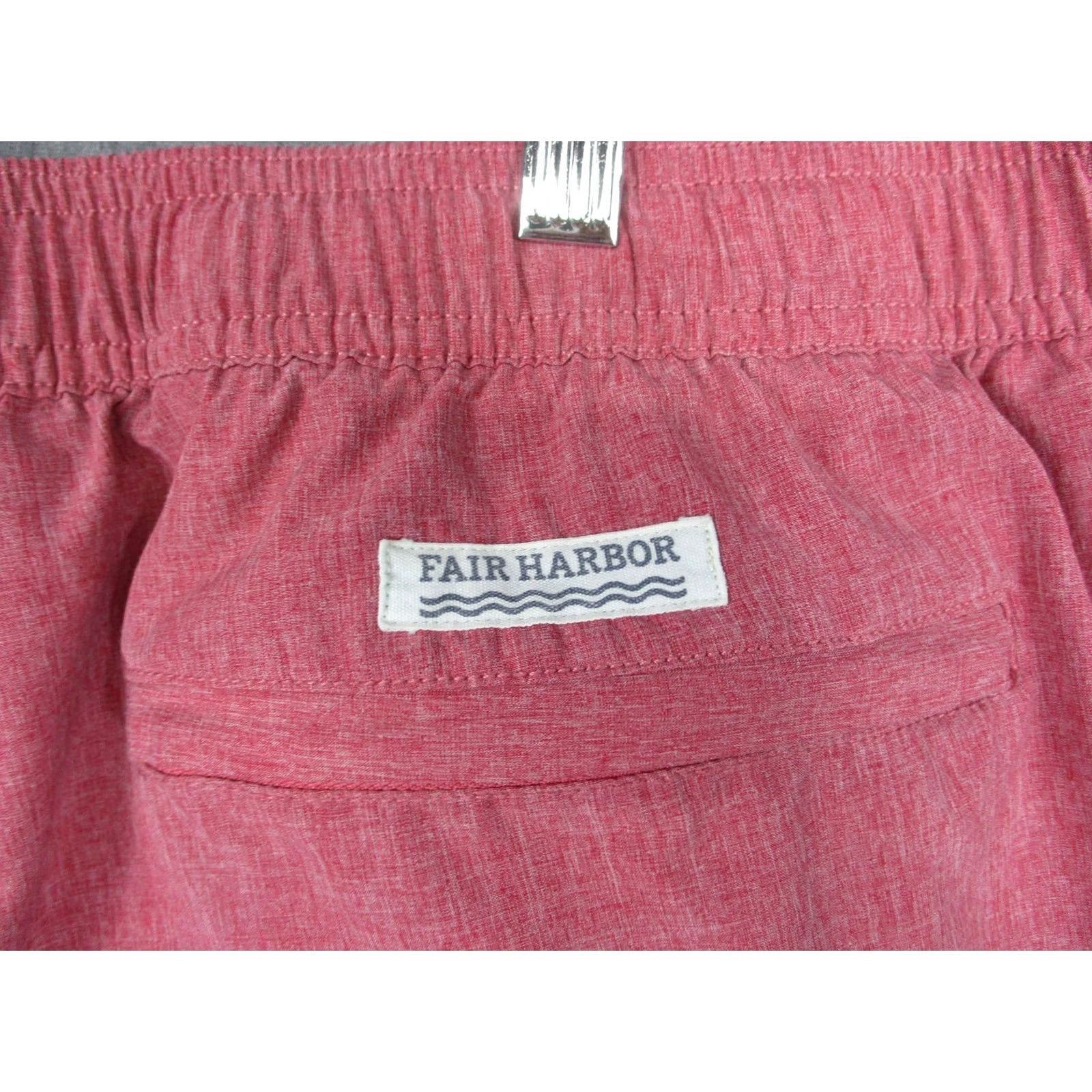 Vintage Fair Harbor Mens 3XL Pink Heathered Elastic Lined Pockets Shorts Size US 39 - 5 Thumbnail