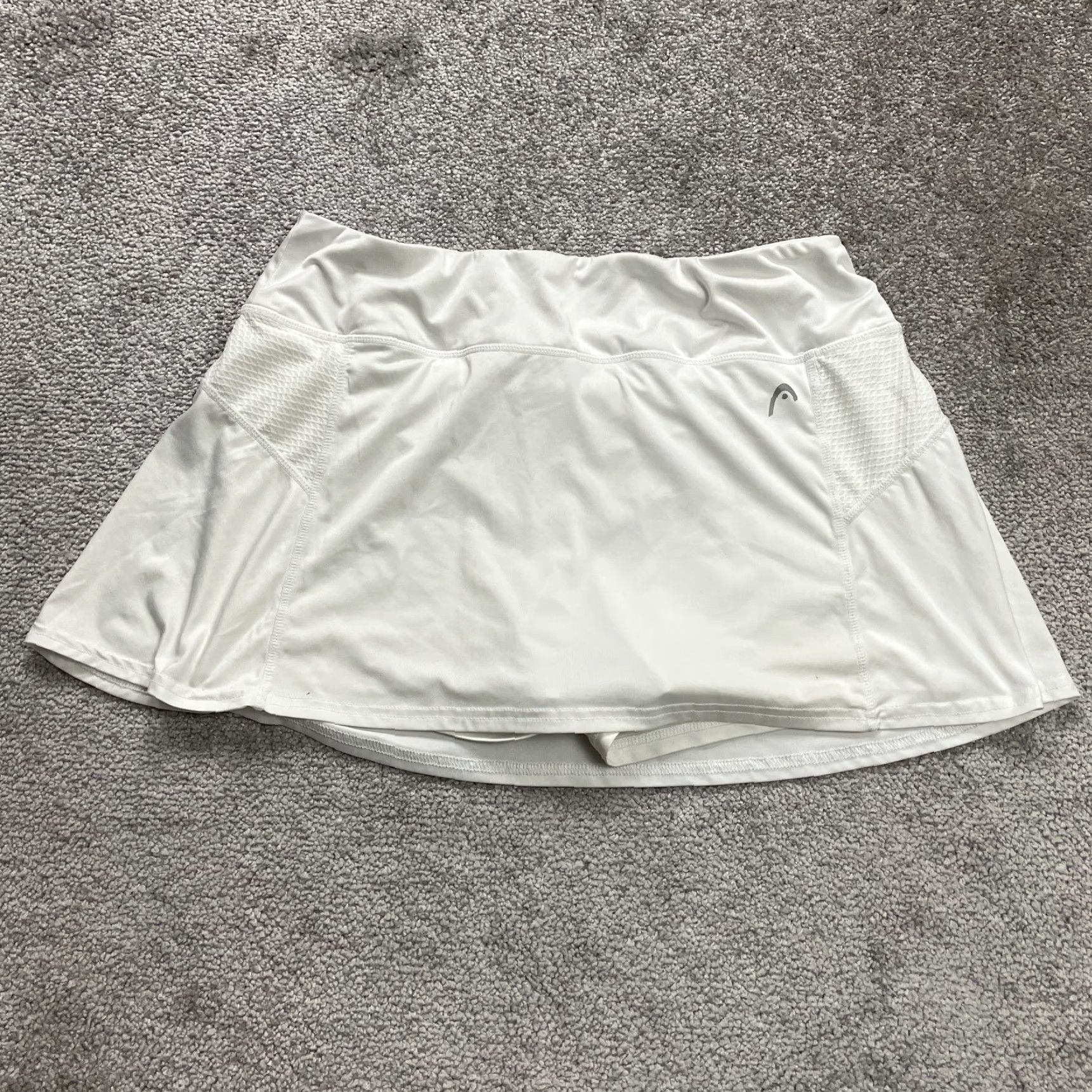 Vintage HEAD Skort Short Mini Womens L White Athleisure Sports Skirt Casual Outdoor Size 36" / US 14 / IT 50 - 2 Thumbnail