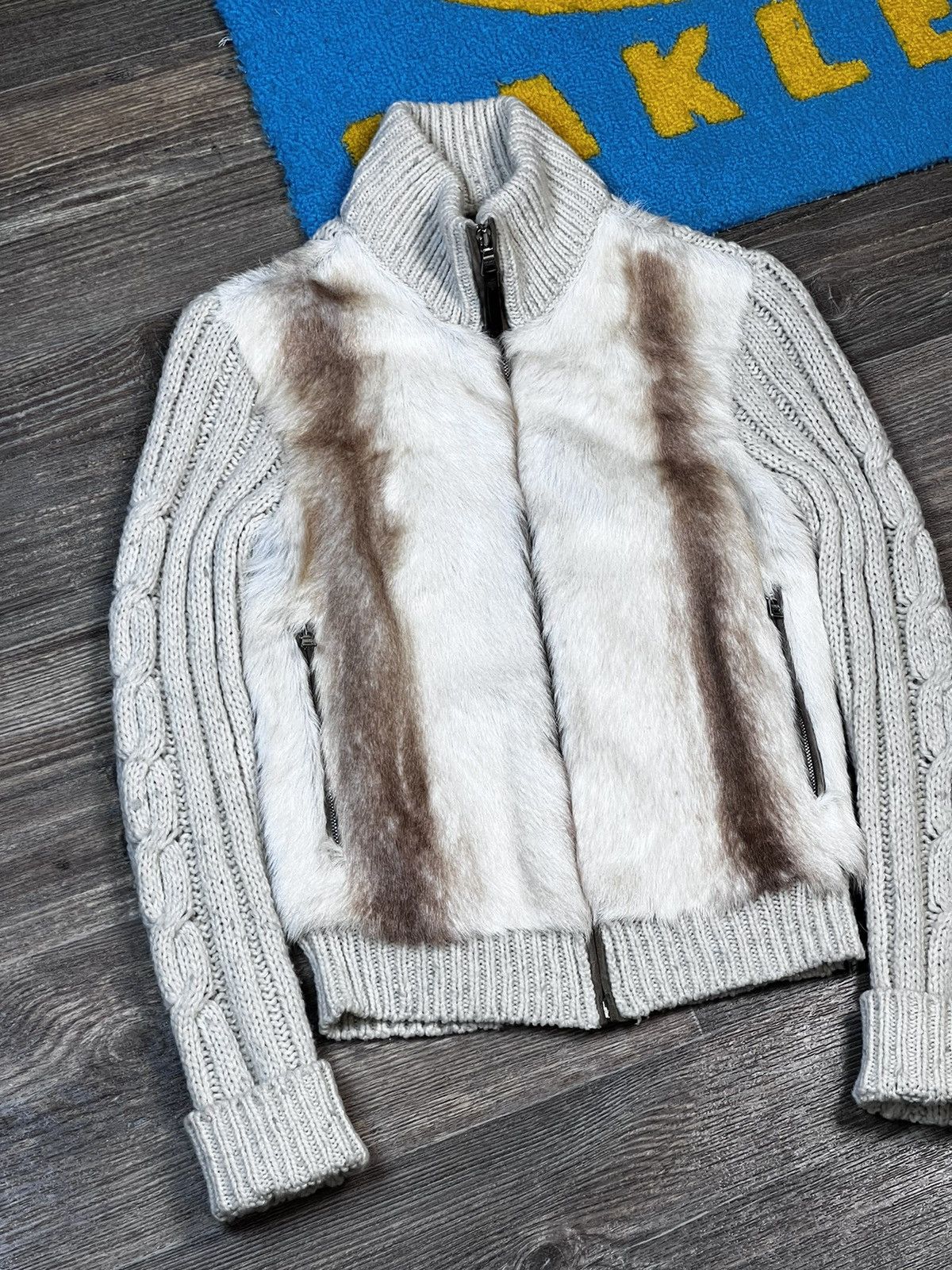 Prada Vintage 2006 Prada Full Zip Knit Goat Fur Sweater Jakcet Size S / US 4 / IT 40 - 3 Thumbnail