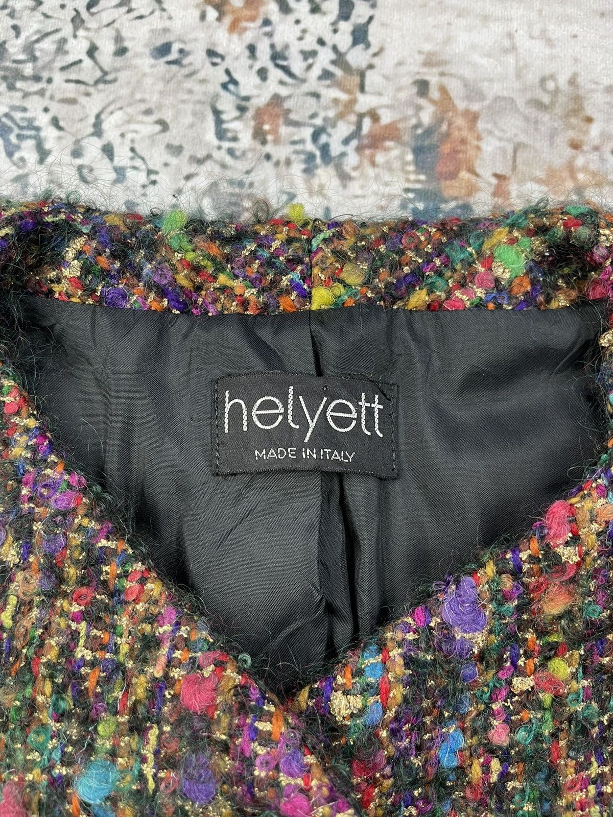 Japanese Brand Helyett Italy Basile Zingya Tweed Blazer Jacket Size M / US 6-8 / IT 42-44 - 9 Thumbnail