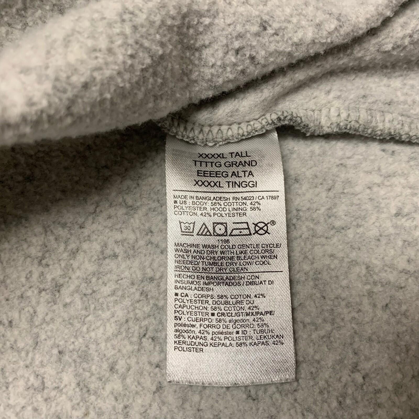 Old Navy Old Navy Men's XXXXL Tall Gray Drawstring Hoodie Size US XXL / EU 58 / 5 - 12 Thumbnail