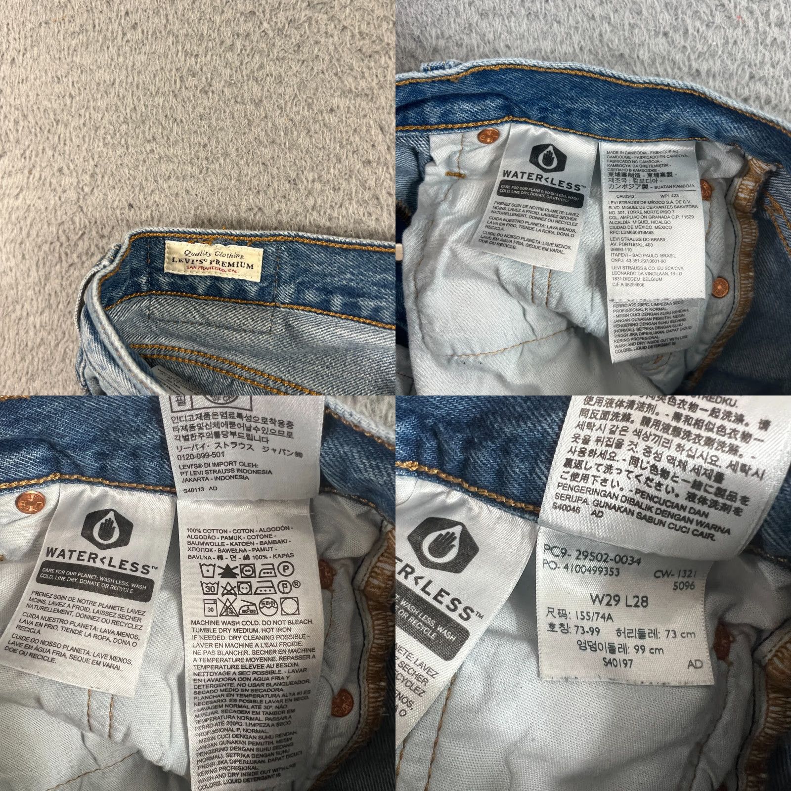Levi's VINTAGE Levi's 501 Jeans Womens 31x26 Skinny Distressed Blue Denim Mid Rise Button Fly Size 24" / US 00 / IT 34 - 8 Thumbnail
