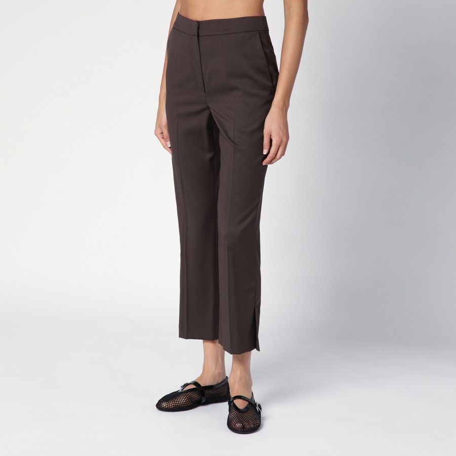 Loulou de Saison o1d2blof0824 Wool Trousers in Brown Size 26" / US 2 / IT 38 - 3 Thumbnail